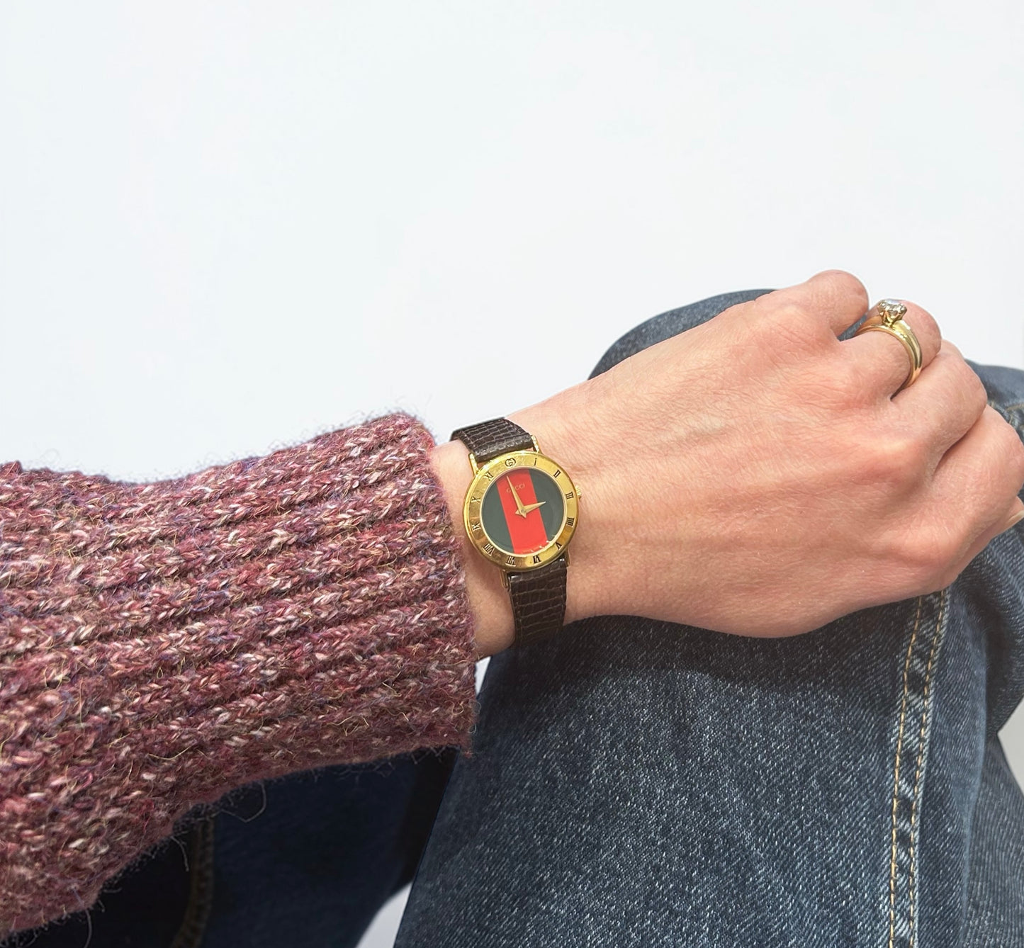 Rare Vintage Gucci Web Dial Watch|1980