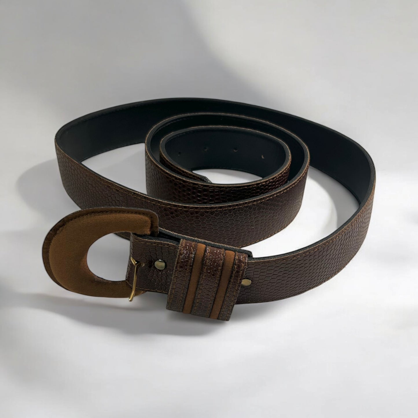 Vintage Two tone leather belt
