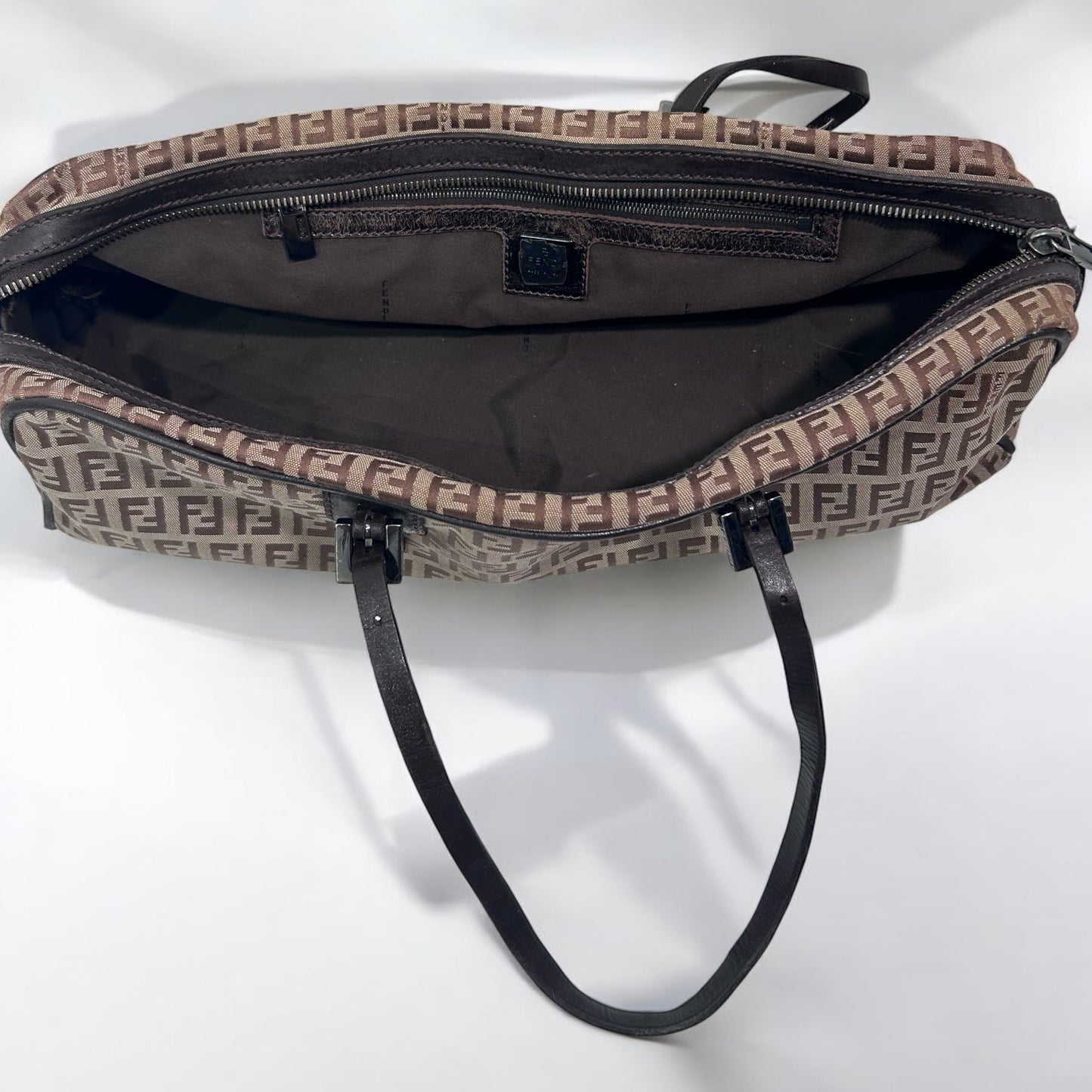 Vintage Fendi Brown Zucchino Handbag