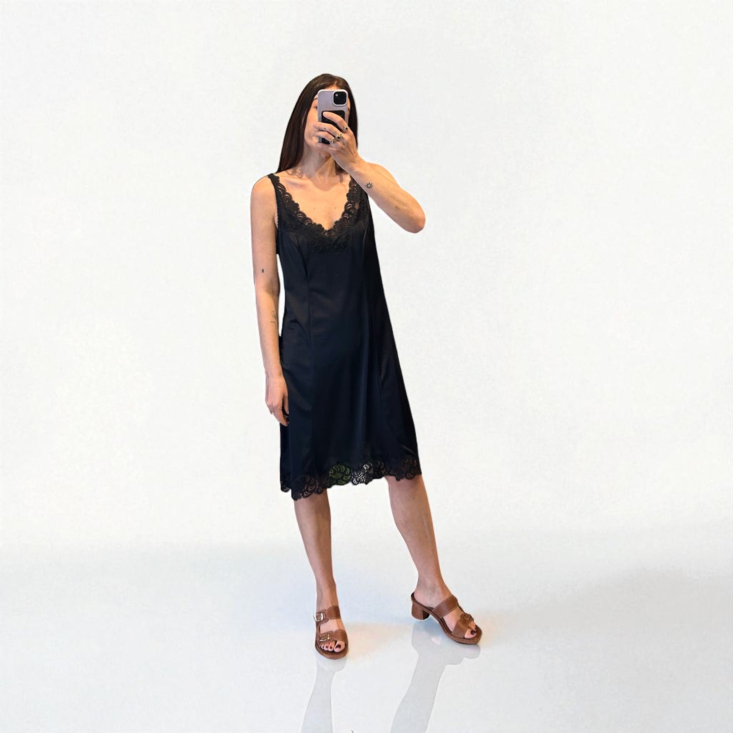 Vintage Slip Dress with Lace