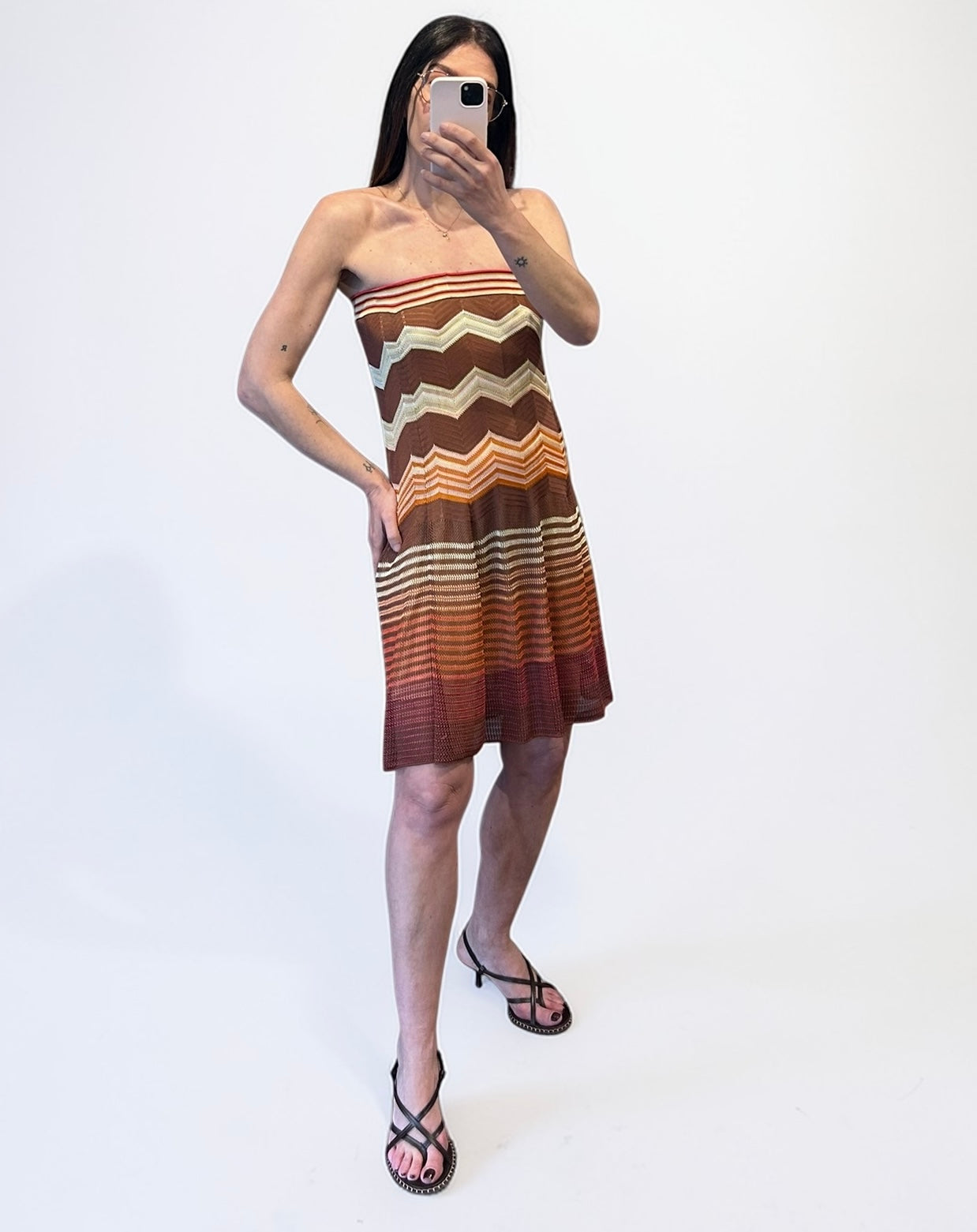 Vintage Missoni Zigzag Knit Midi Skirt|Early 2000’s