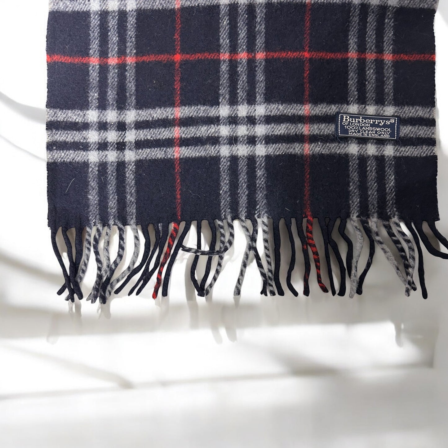 Vintage Burberry wool scarf
