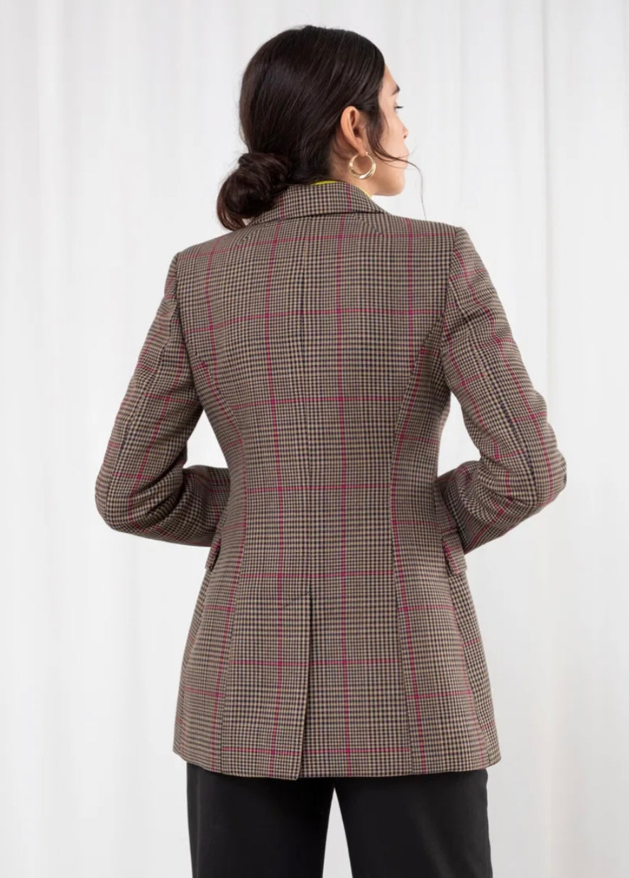 & Other Stories Tailored Checked Blazer