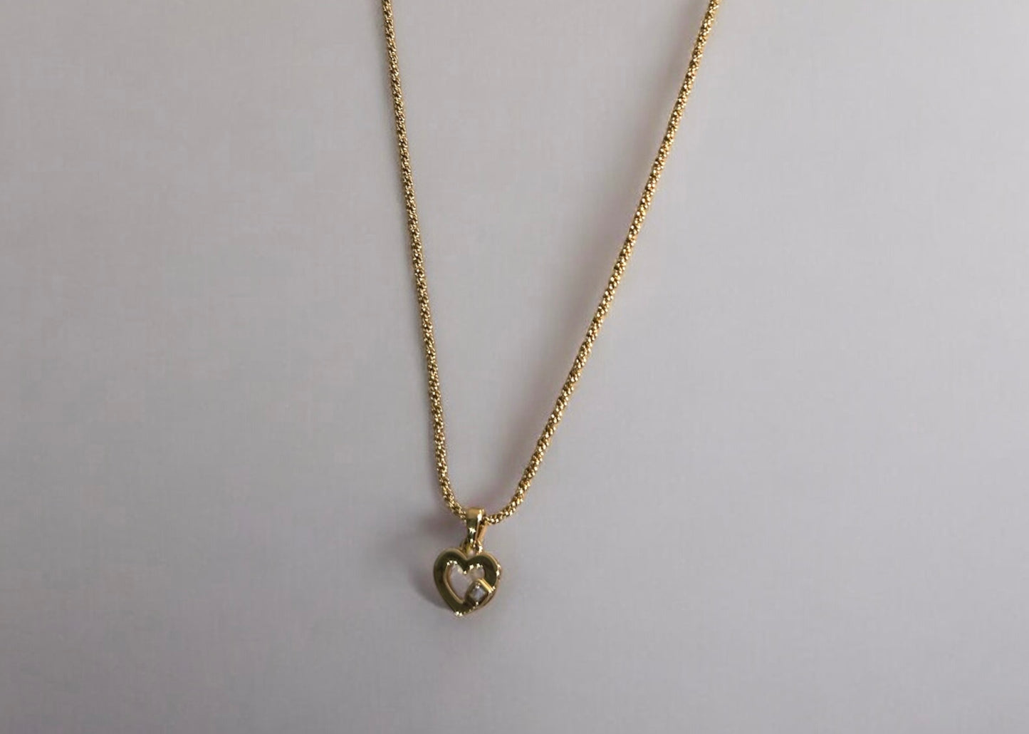 Vintage Nina Ricci Gold-Plated Heart Pendant Necklace