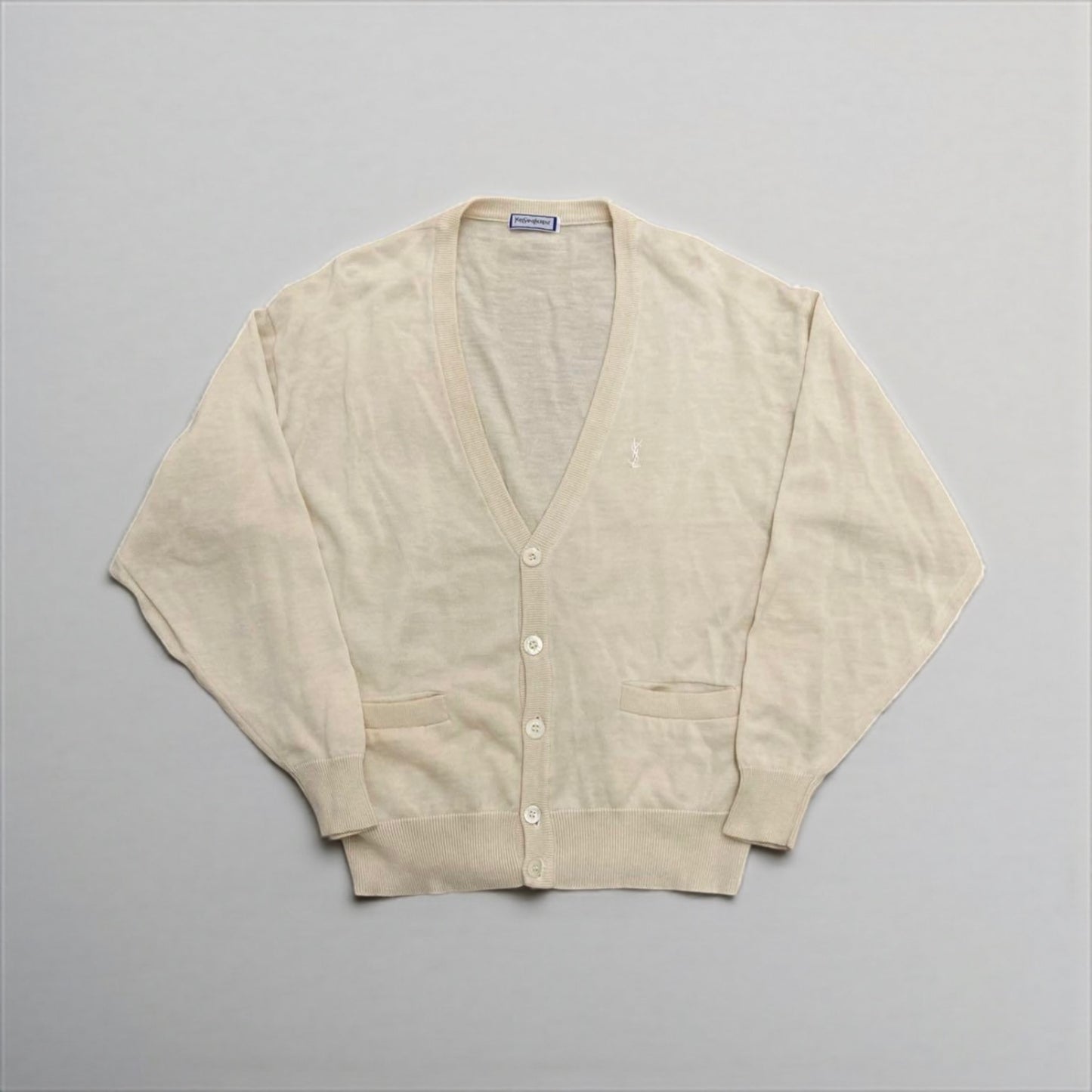 Vintage Yves Saint Laurent Cream Cardigan
