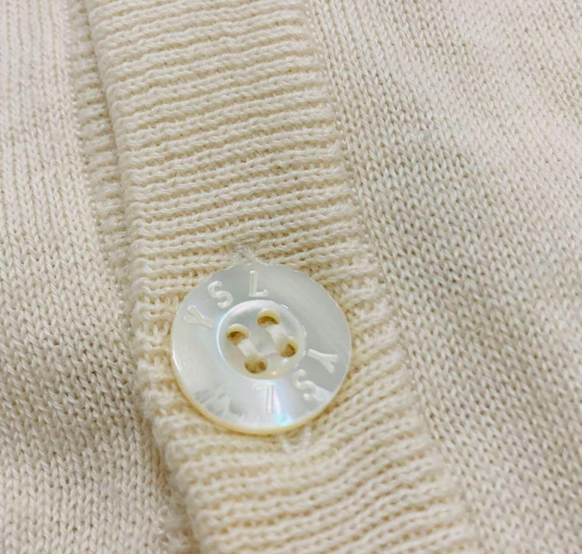 Vintage Yves Saint Laurent Cream Cardigan