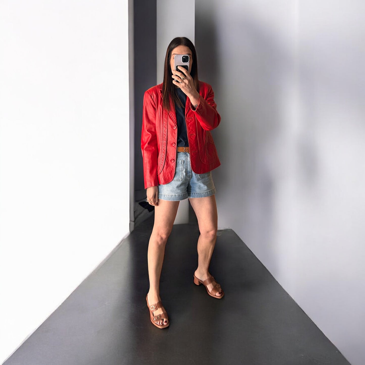 Vintage Red Leather Jacket