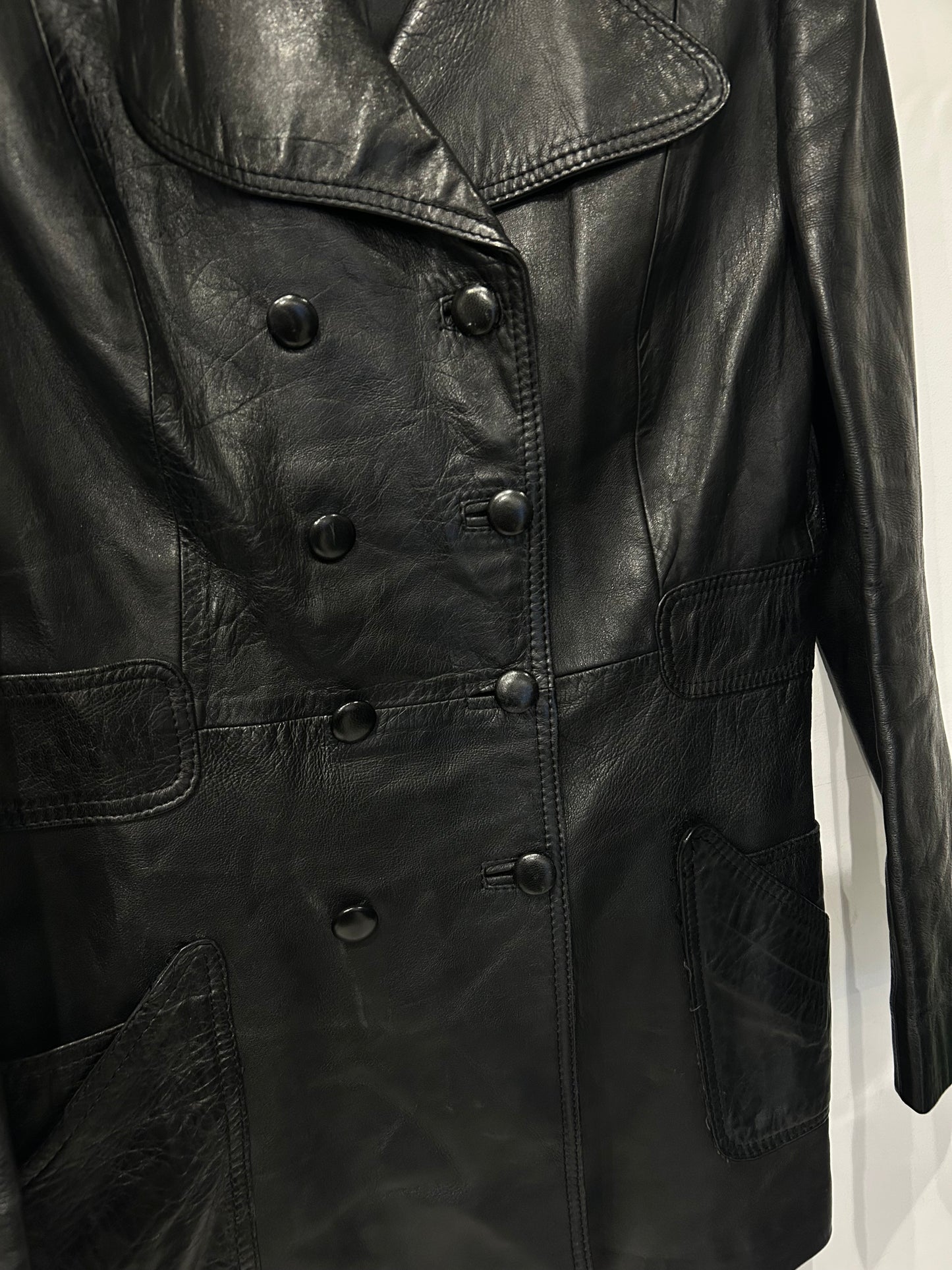Vintage black leather jacket