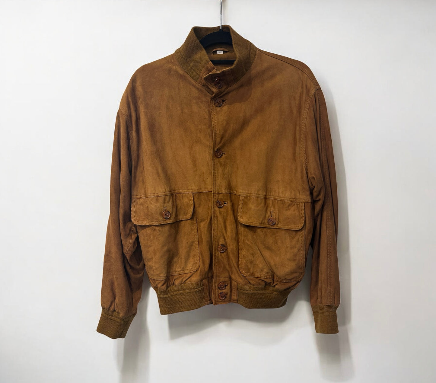 Vintage Suede Bomber Jacket