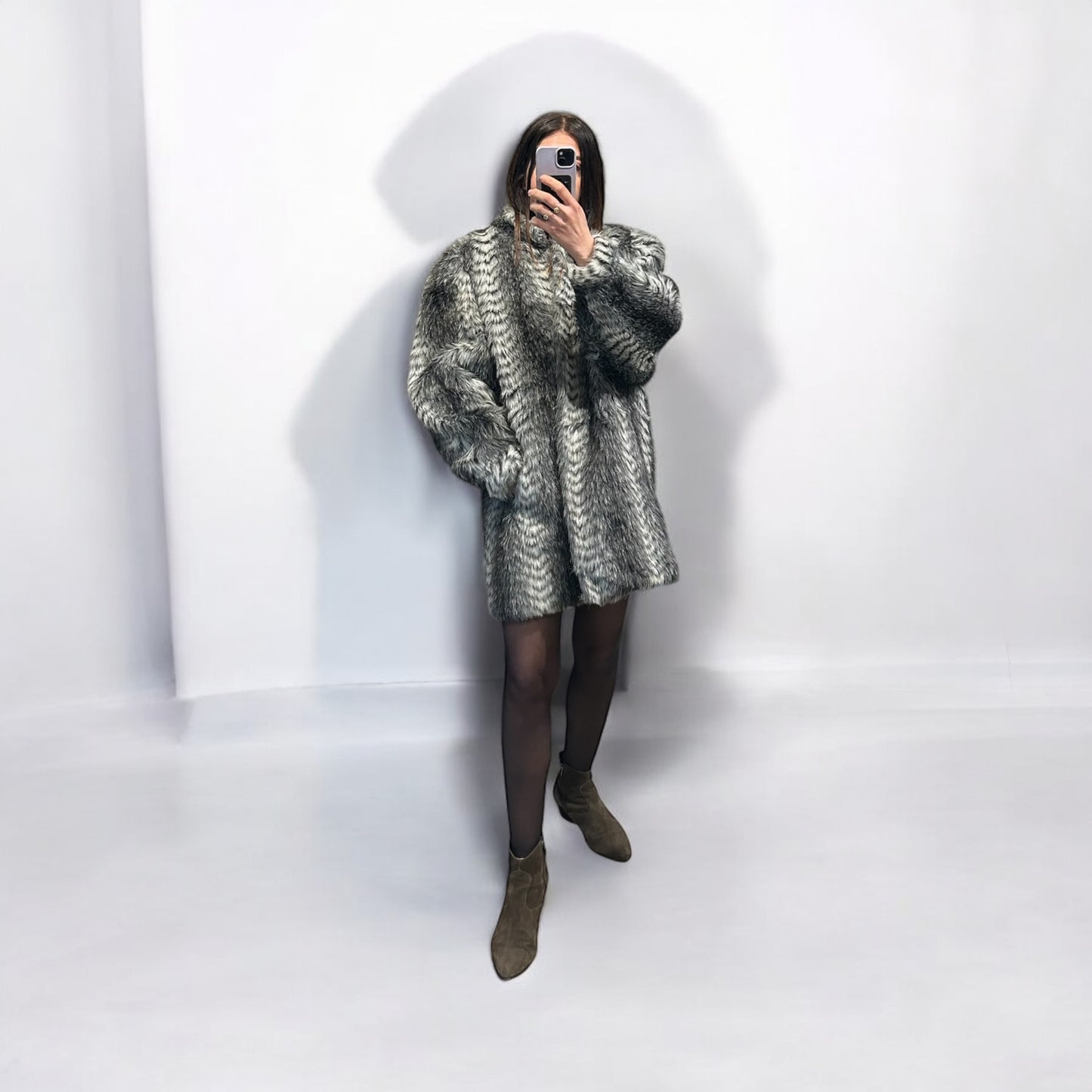 Vintage synthetic fur coat
