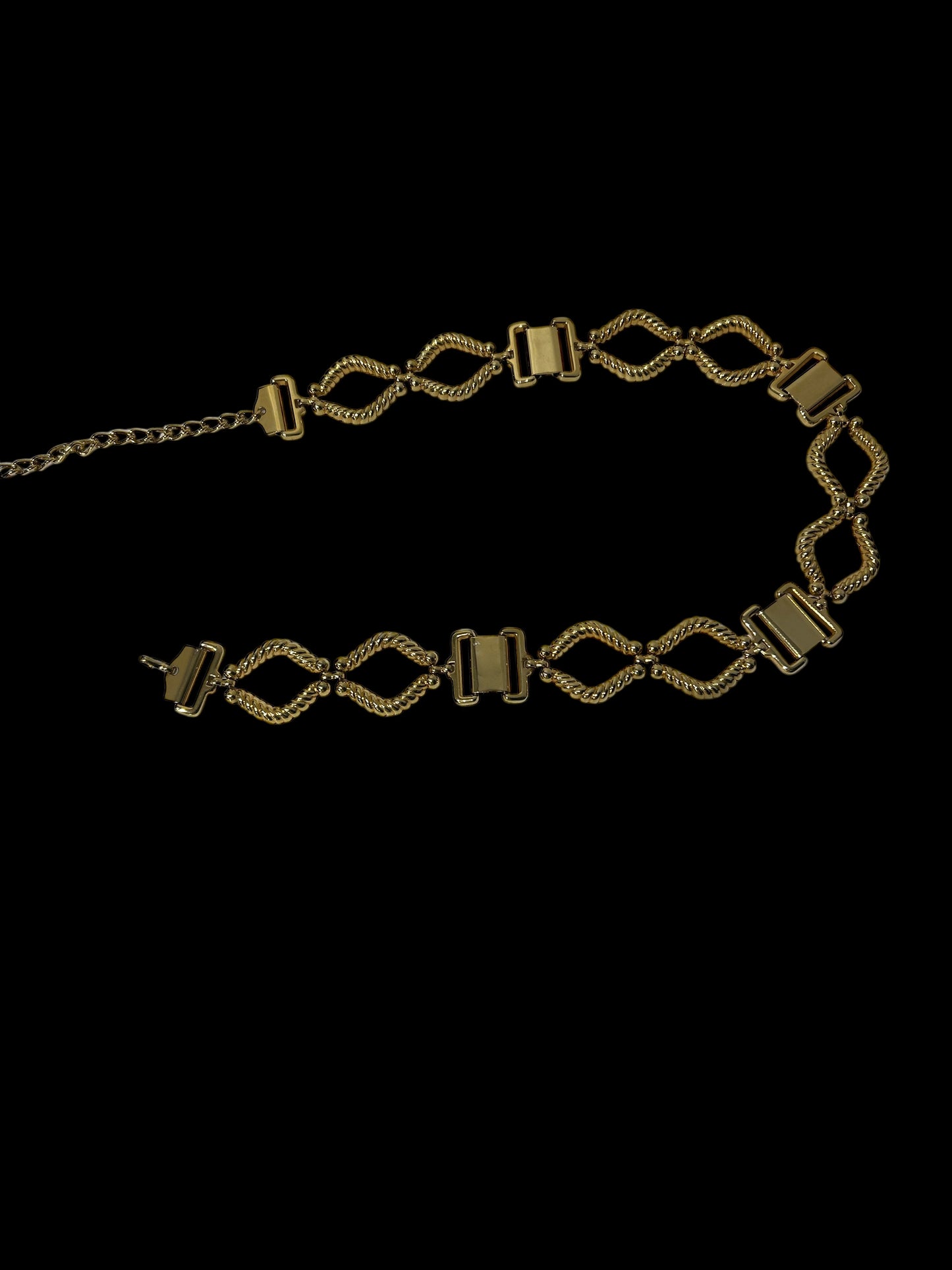 Vintage rhombus links Chain belt