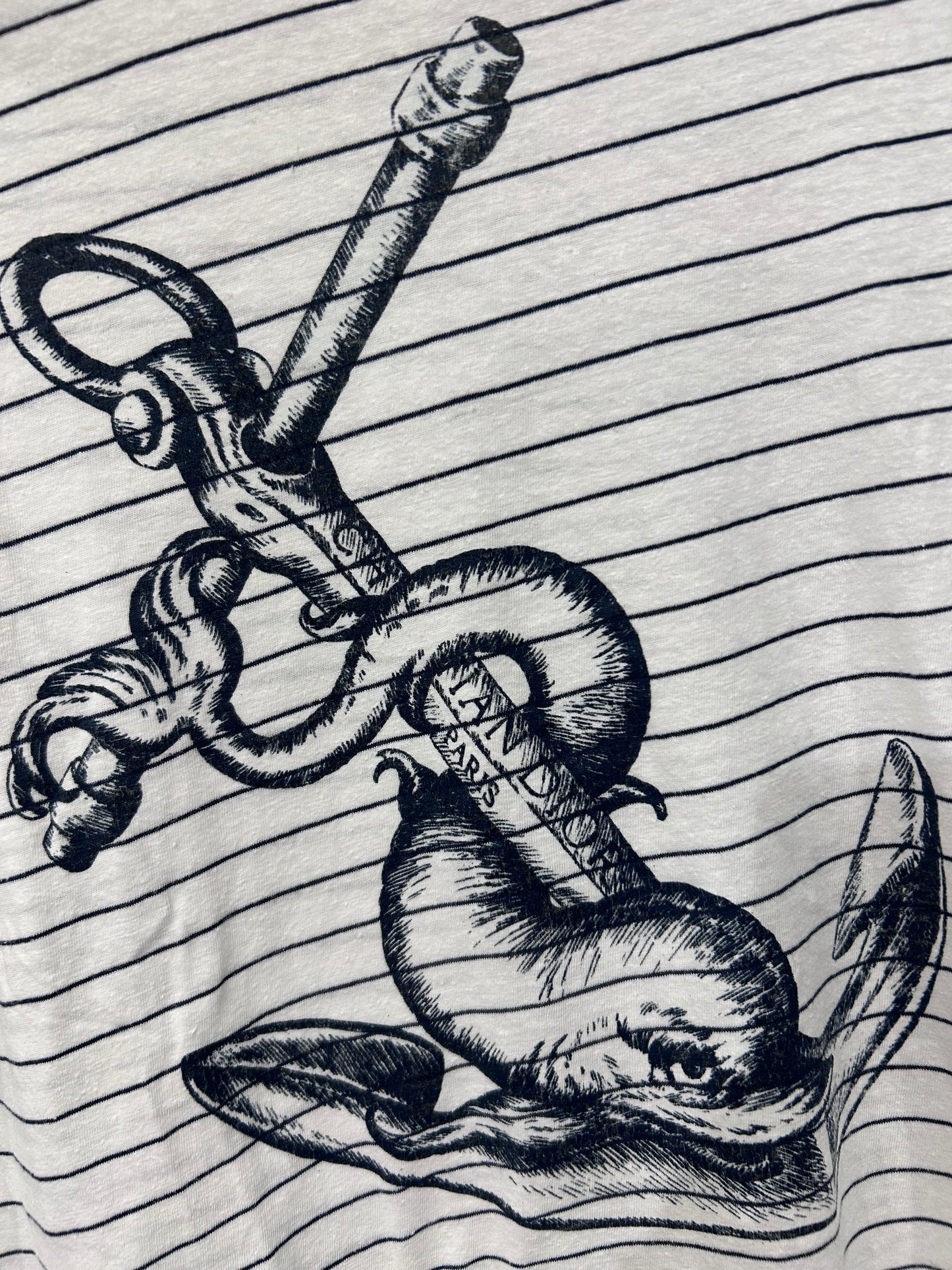 Vintage Christian Dior Anchor Print Striped T-Shirt |2000s