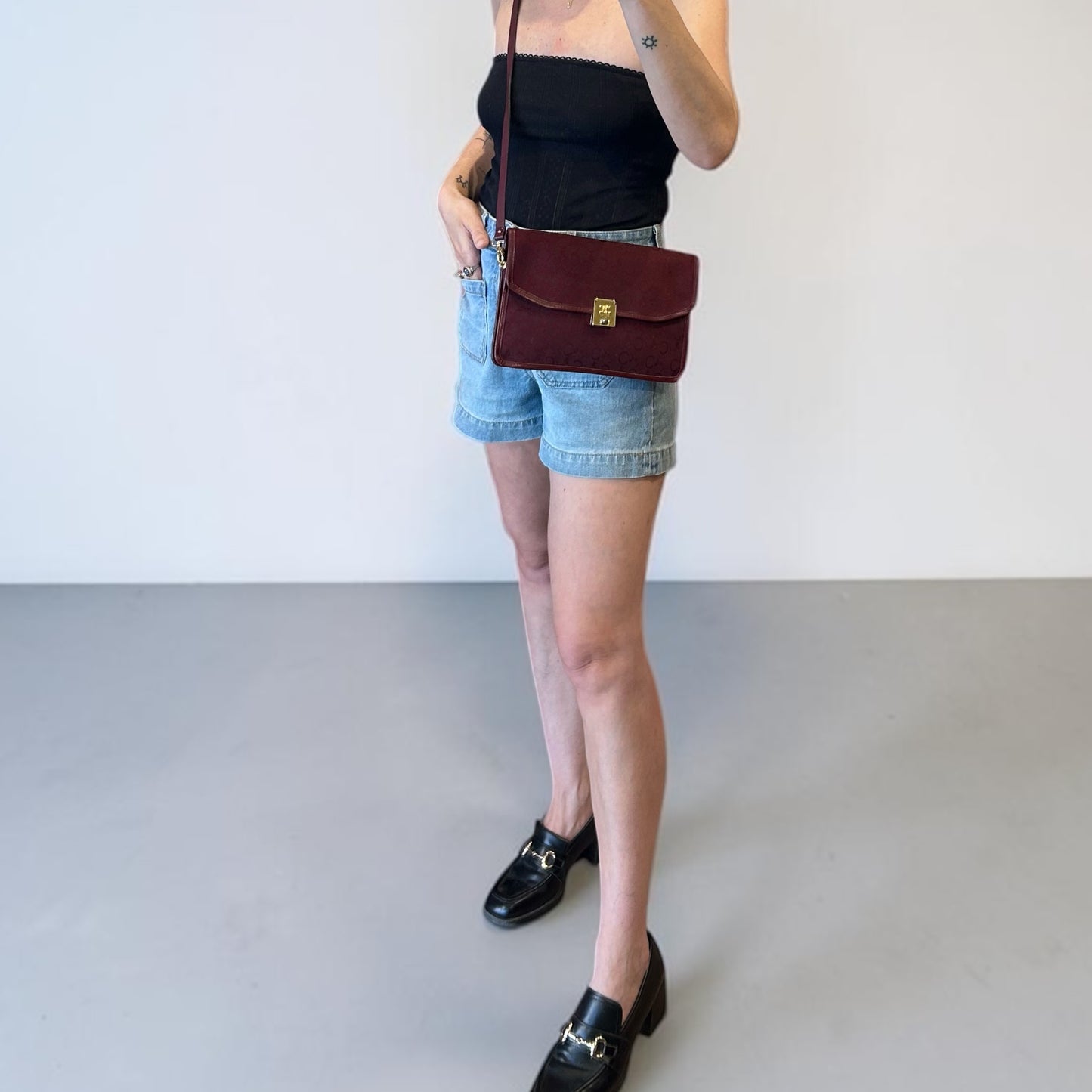 Vintage Céline Monogram Convertible Crossbody & Clutch Bag| Early 1990s
