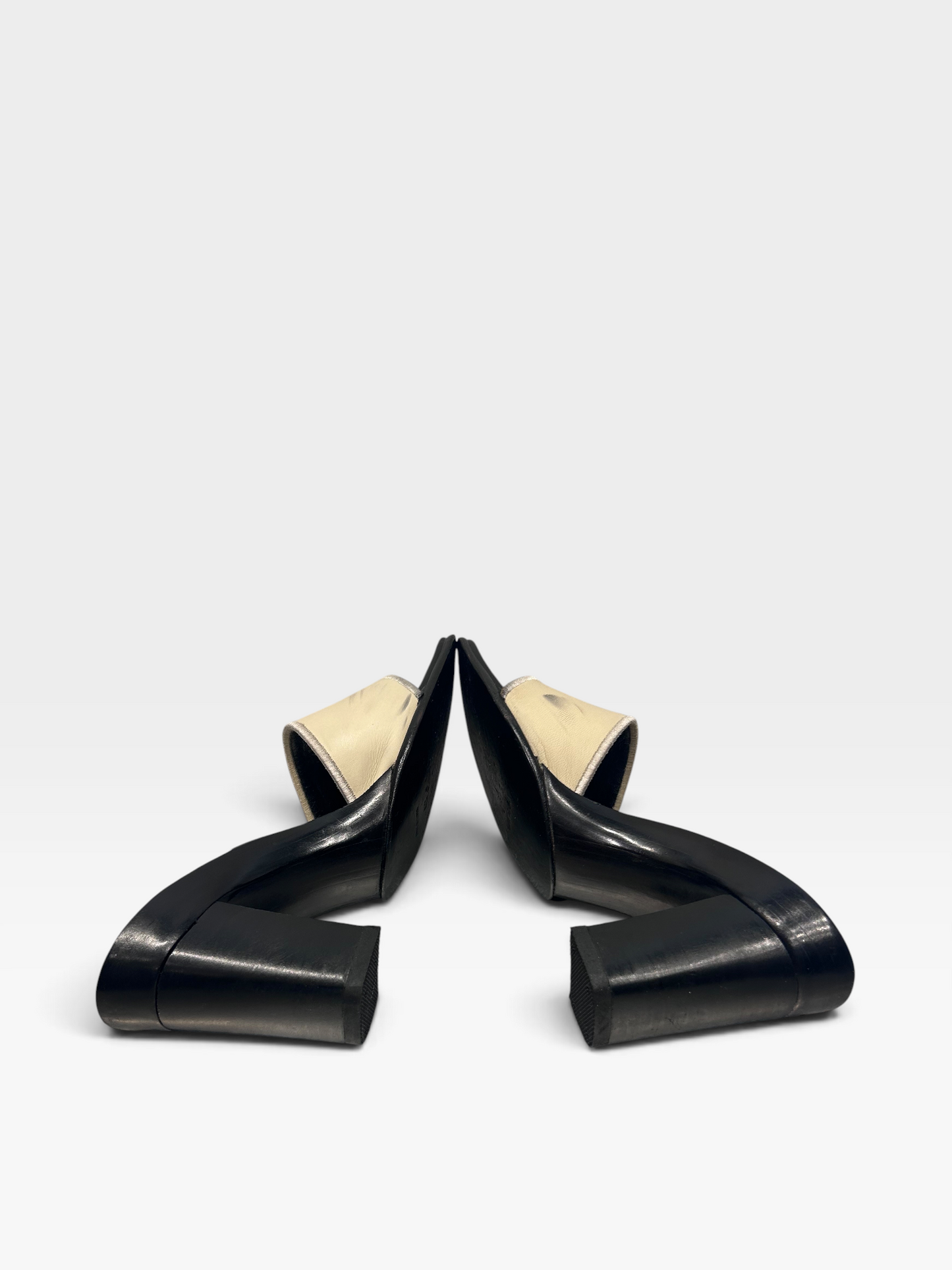 Vintage Chanel Leather Mule Heels | Early 2000s
