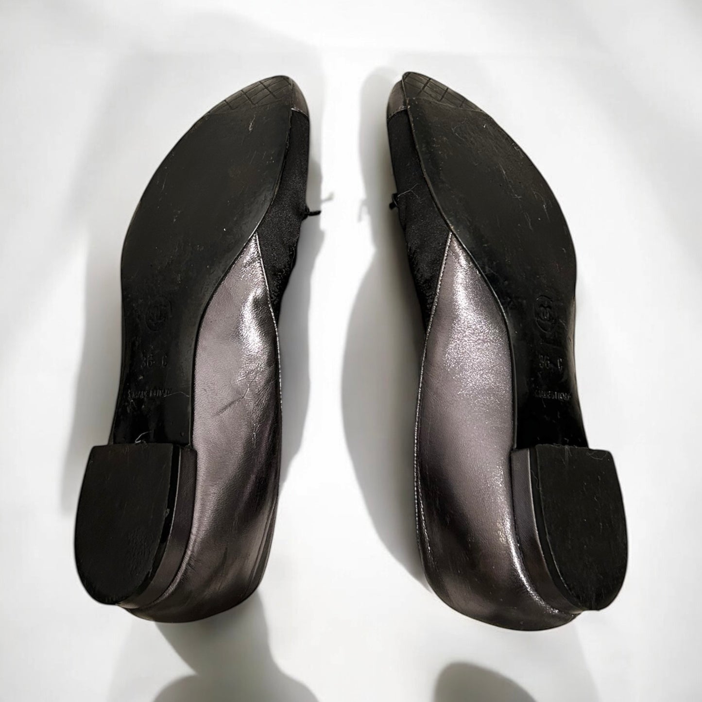 Chanel leather ballet flats
