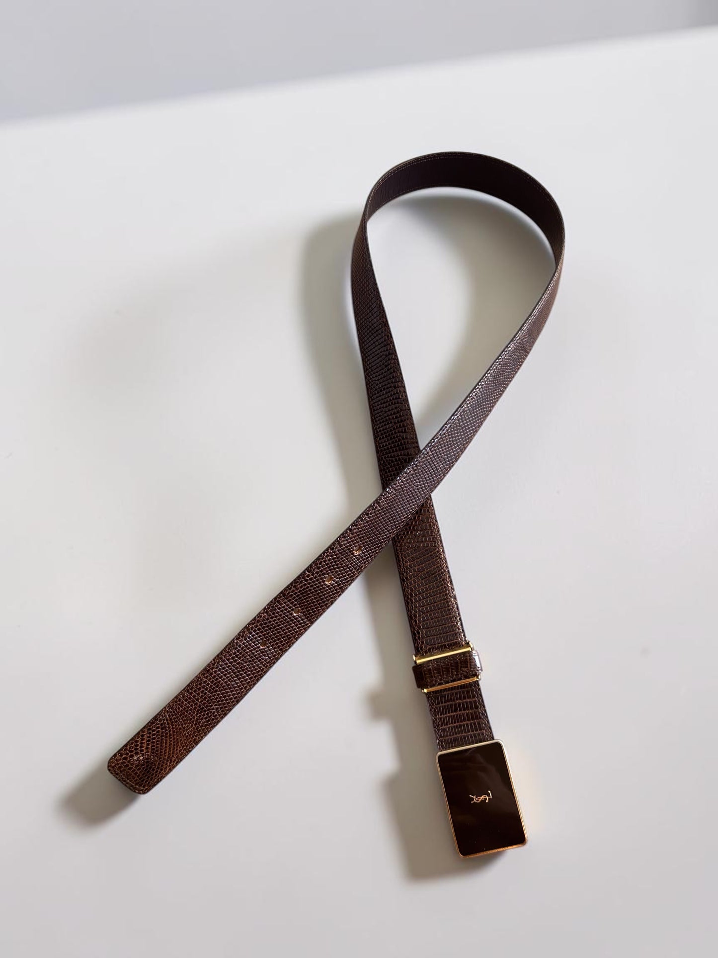 Vintage Yves Saint Laurent Brown Leather Belt|Late 90׳s