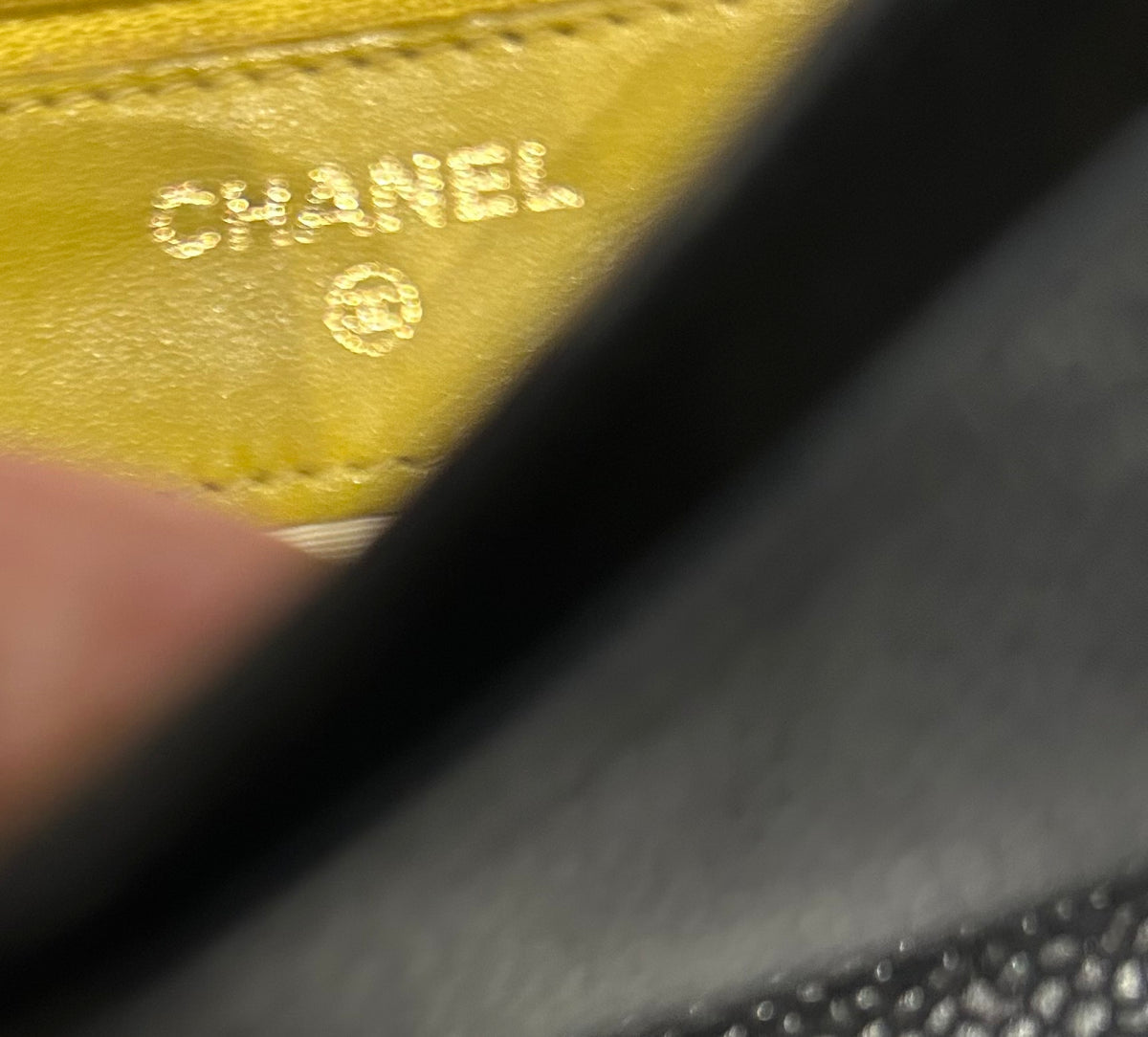 Chanel Black Caviar Leather CC Wallet | 1999