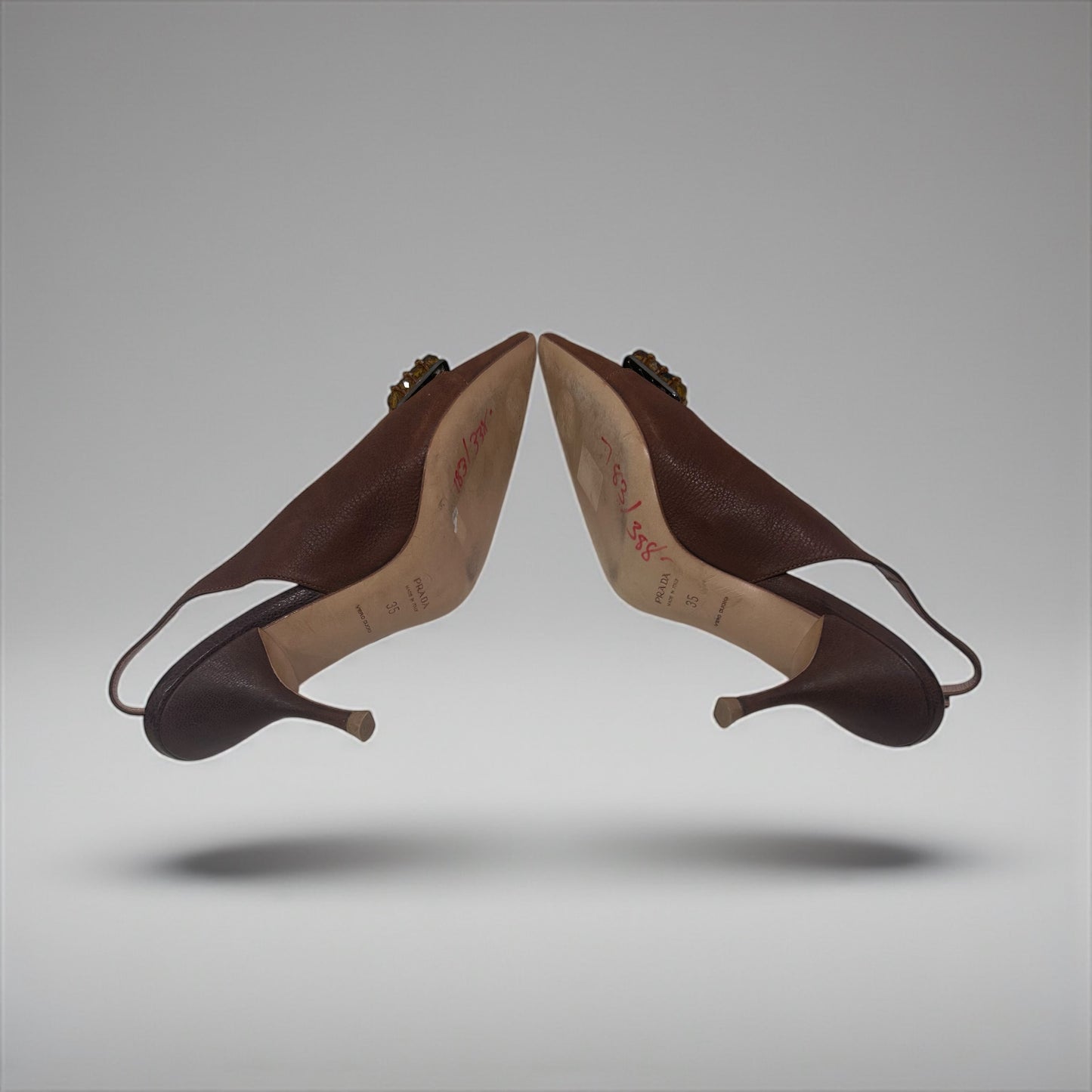 Vintage Prada leather mules