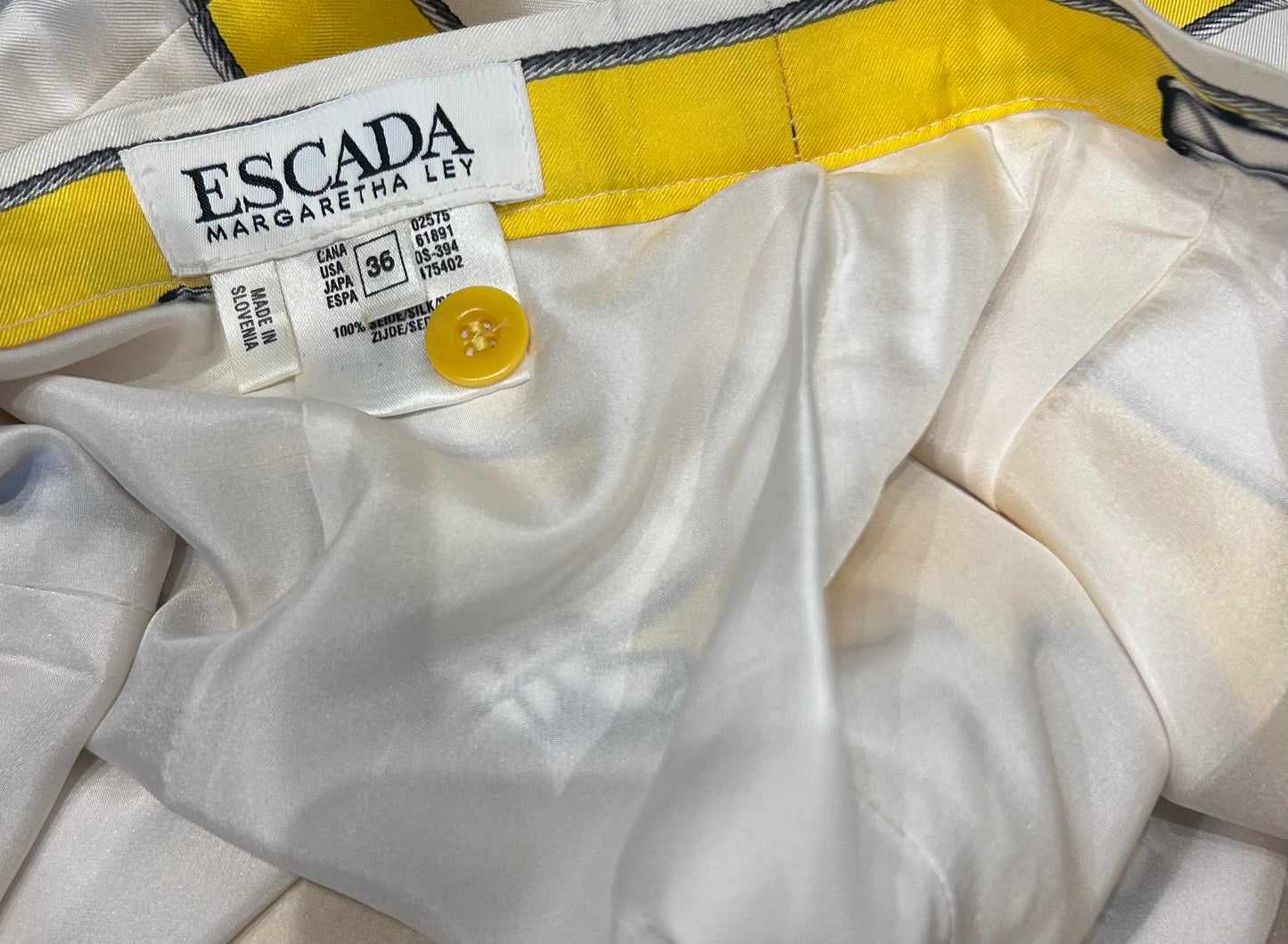 Vintage Escada by Margaretha Ley 100% Silk Nautical Print Shorts | Late 1980s-Early 1990s