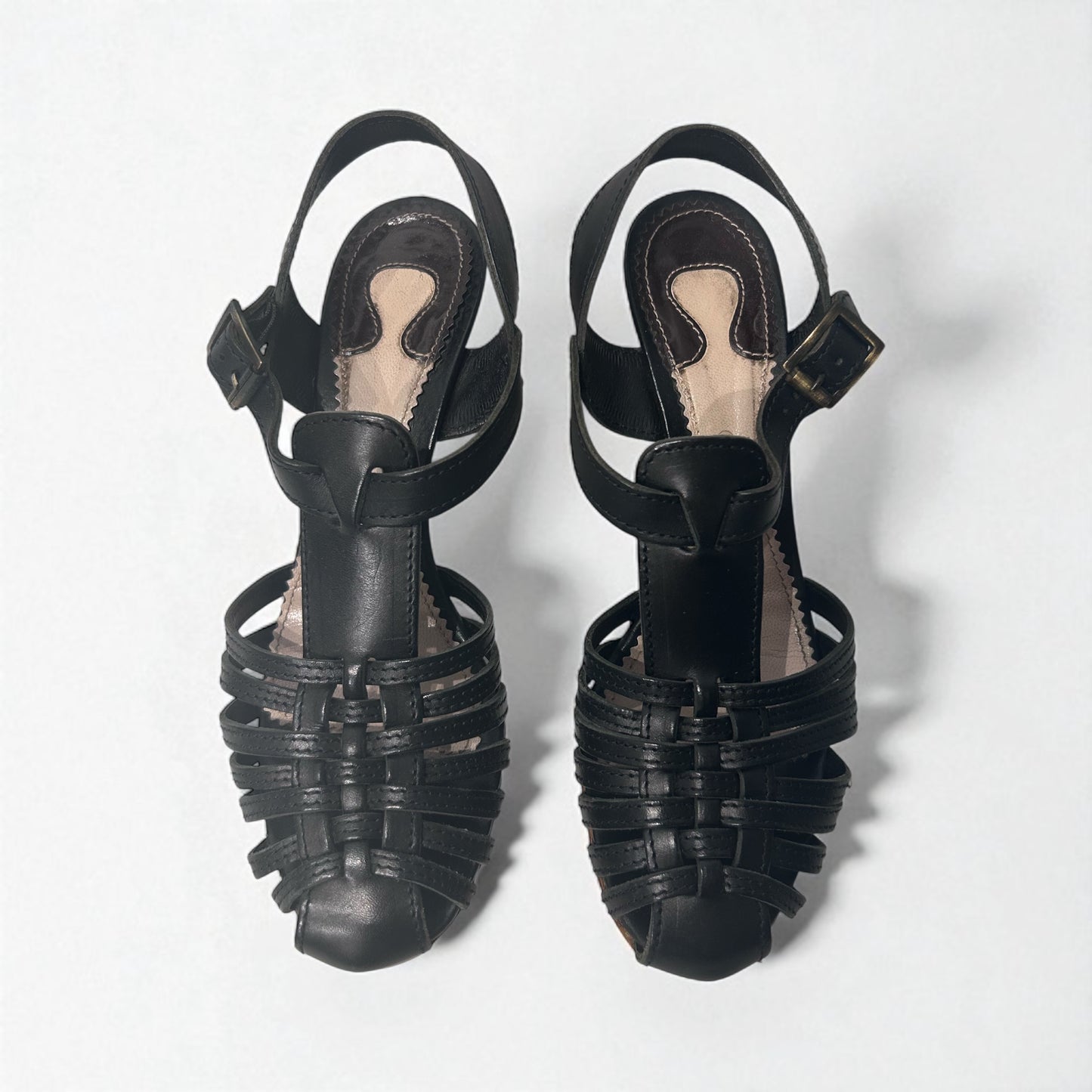 Chloe’ Leather Slingback Sandals