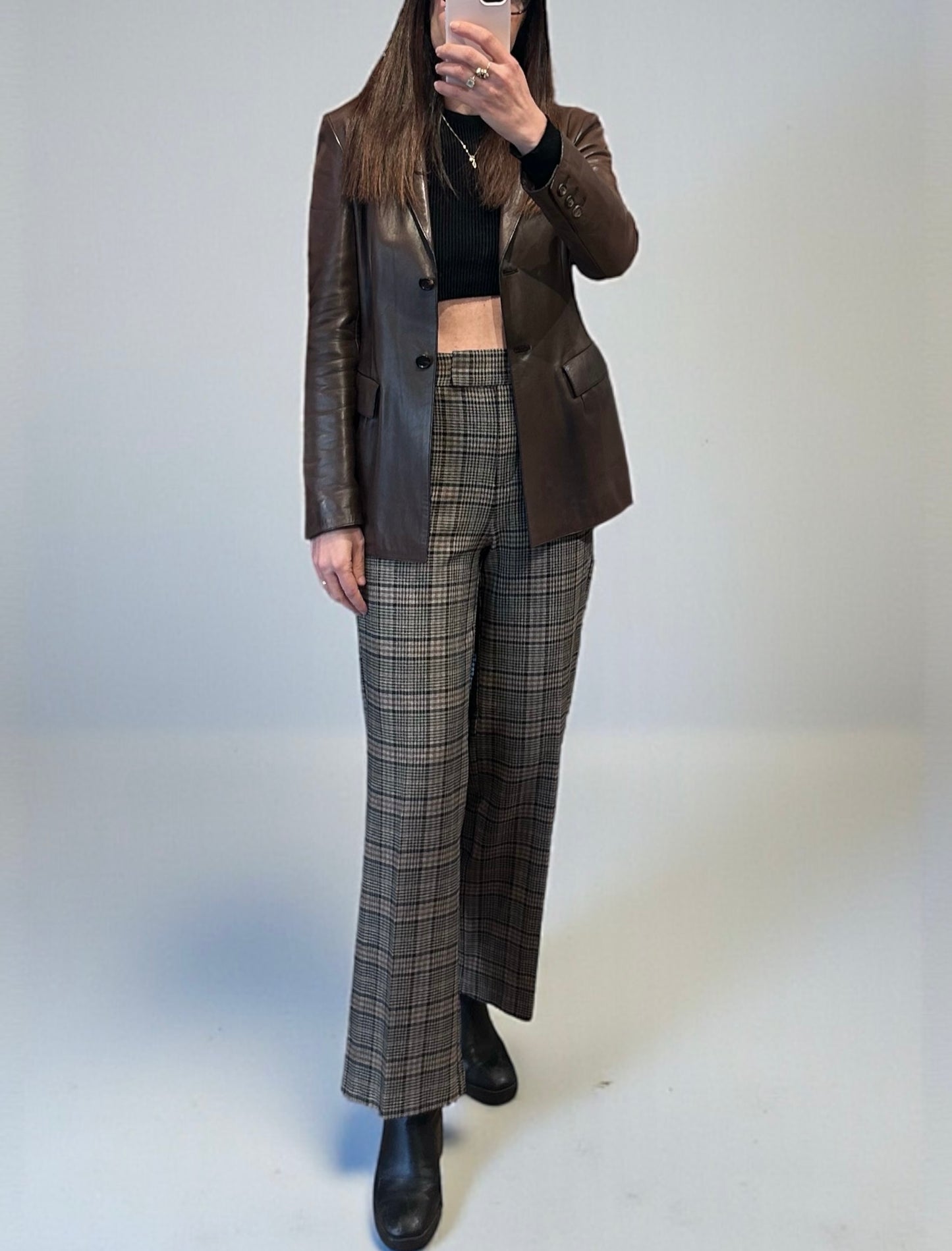 OPIPIX Leather Tailored Blazer|1990’s