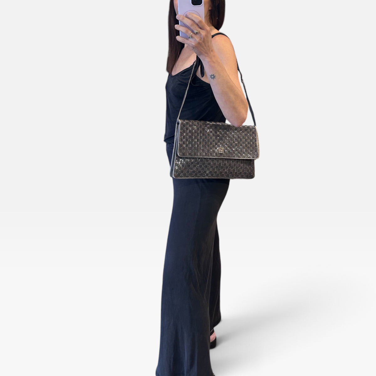 Vintage Fendi Woven Leather Shoulder Bag | Late 1980s