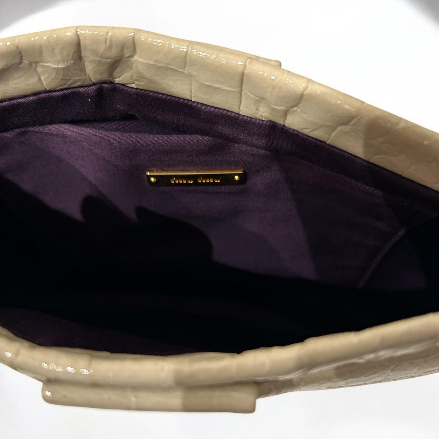 Miu Miu leather clutch bag