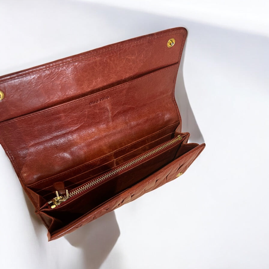 Miu Miu matelasse wallet