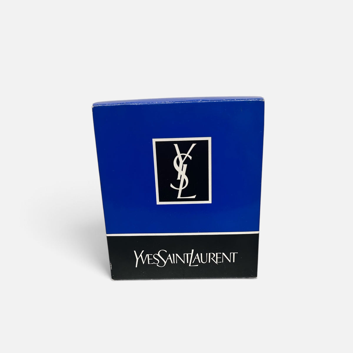 Vintage Yves Saint Laurent Black Leather Logo Buckle Belt | 1990s