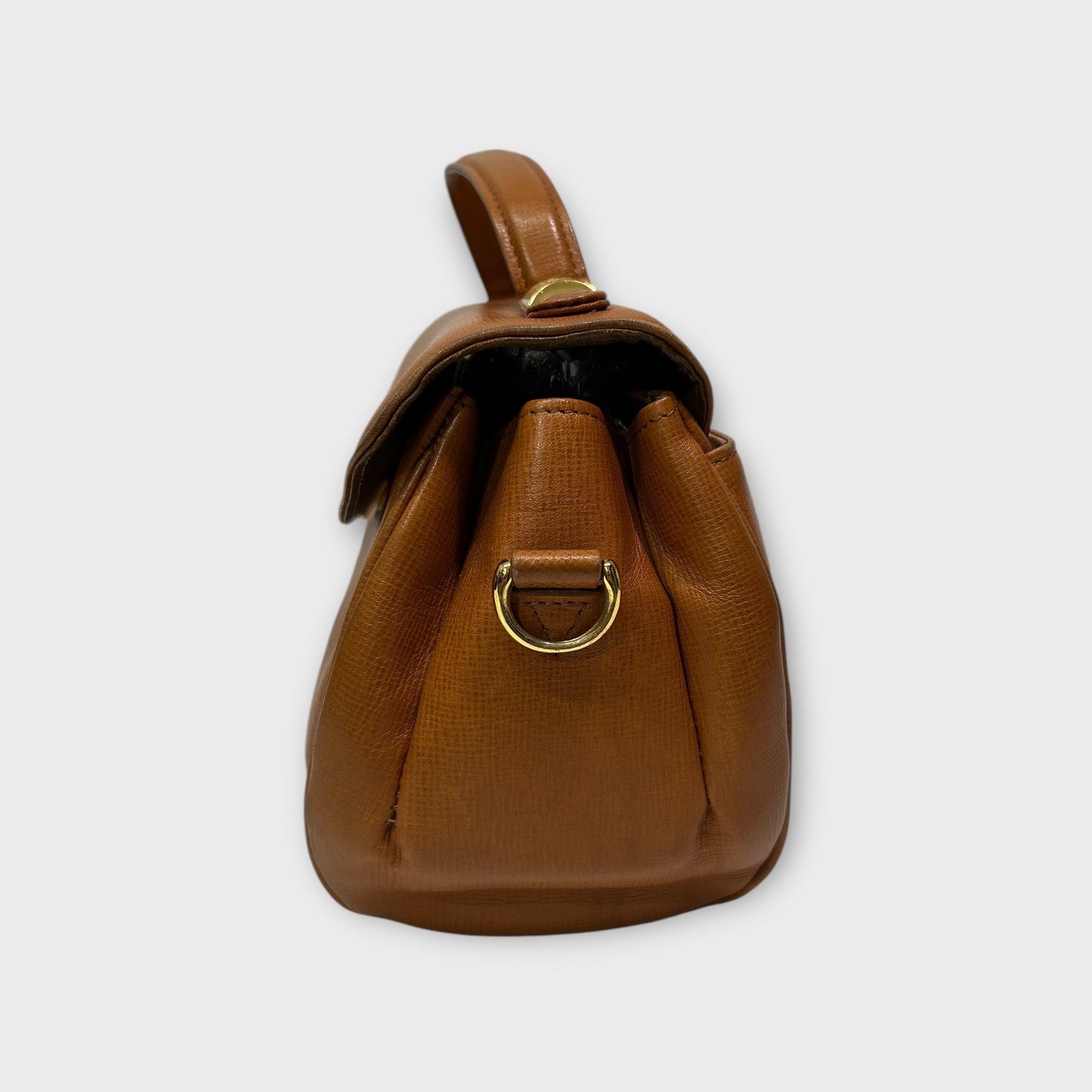Vintage 80s Pierre Balmain Camel Leather Bag