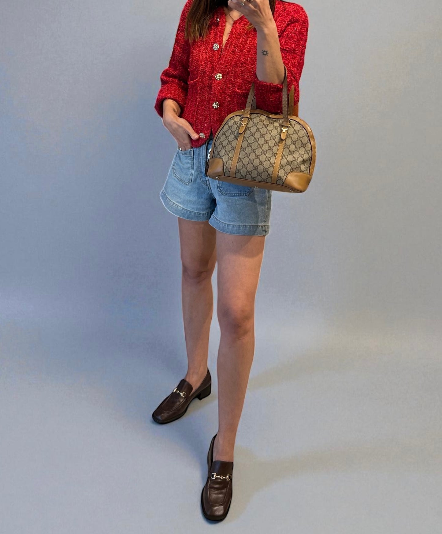 Vintage Gucci Canvas Dome Bag