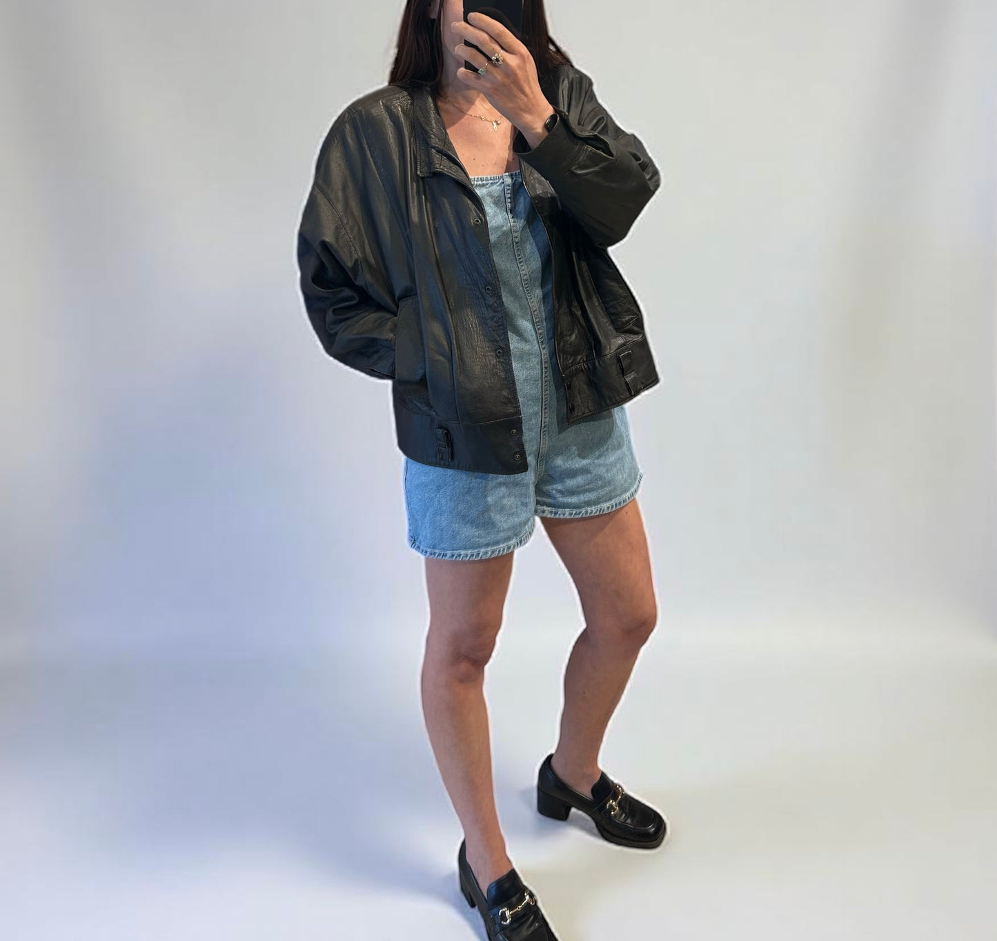 Vintage Reem Leather Bomber Jacket