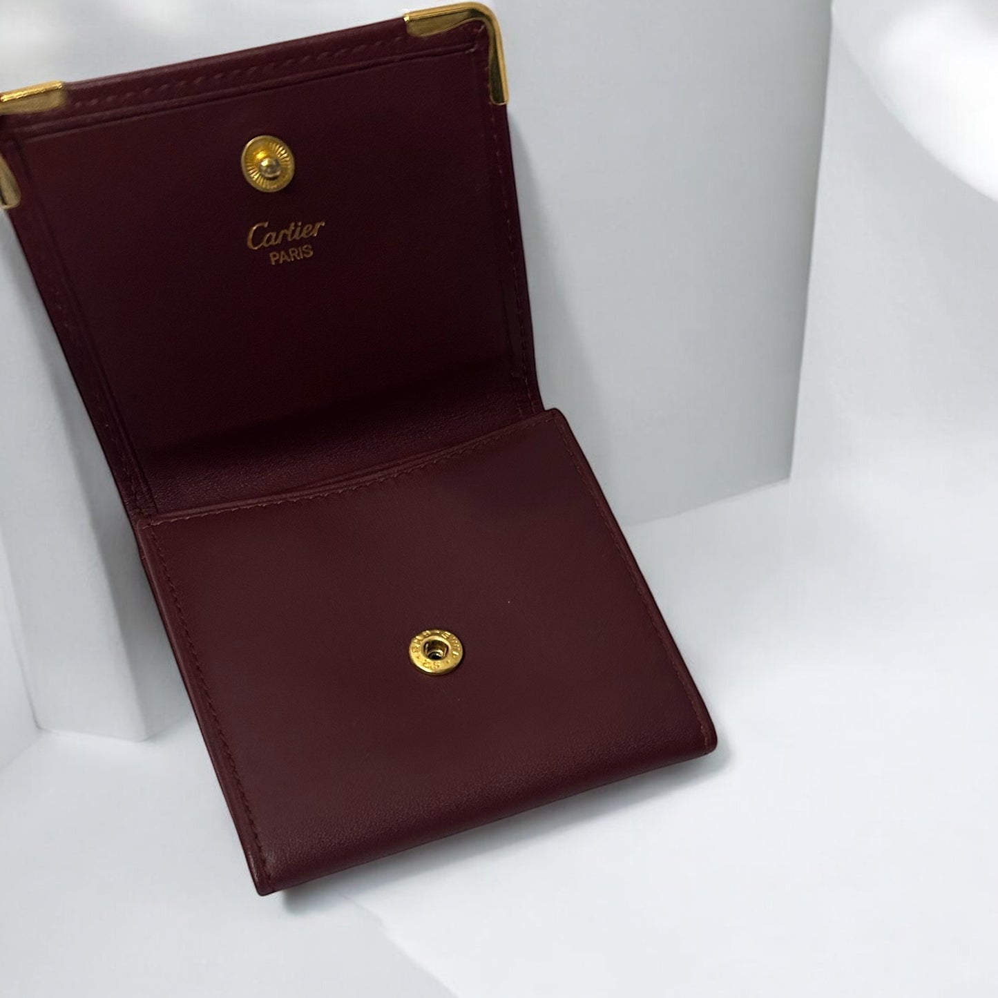 Vintage Cartier Burgundy Leather Wallet