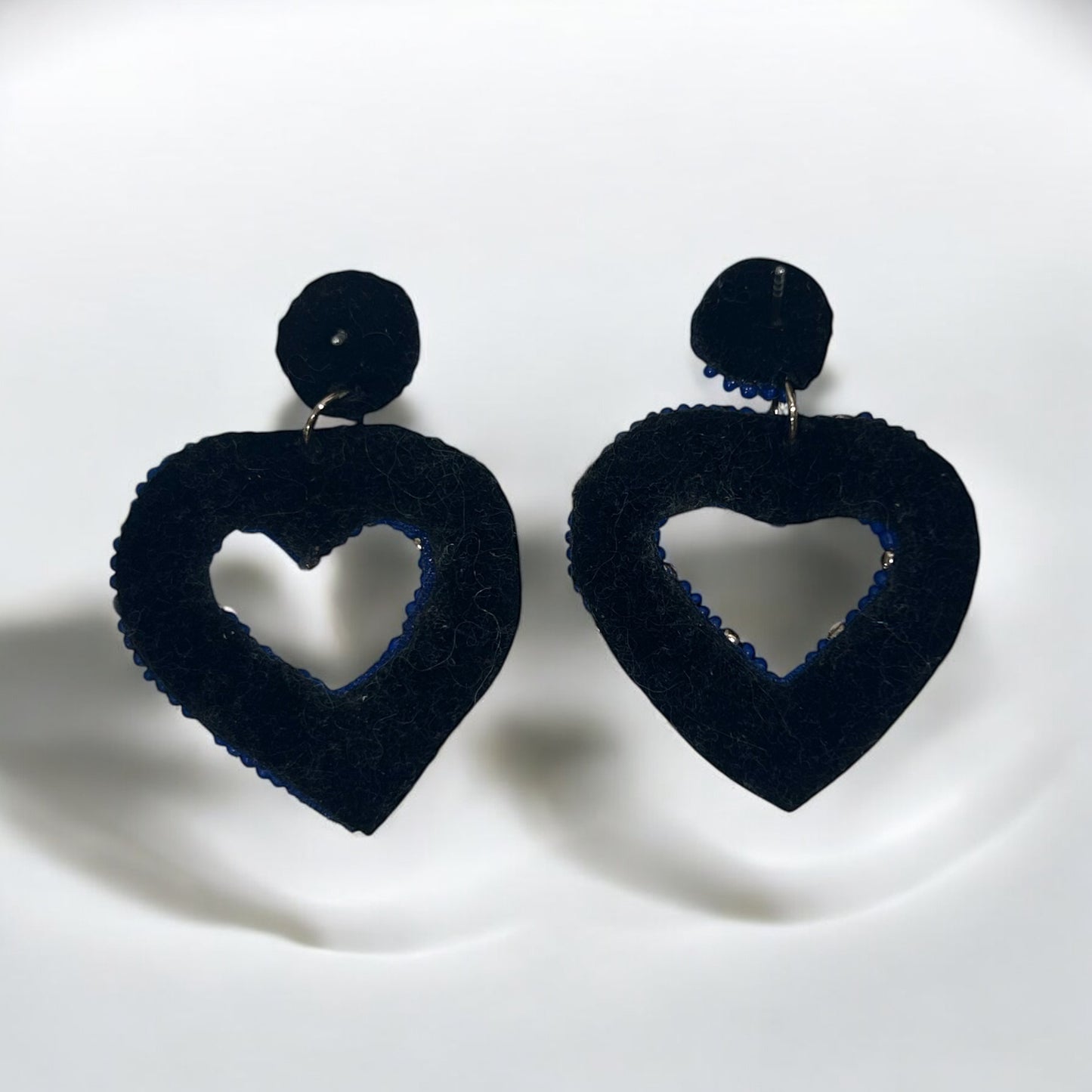 Beaded Heart Earrings