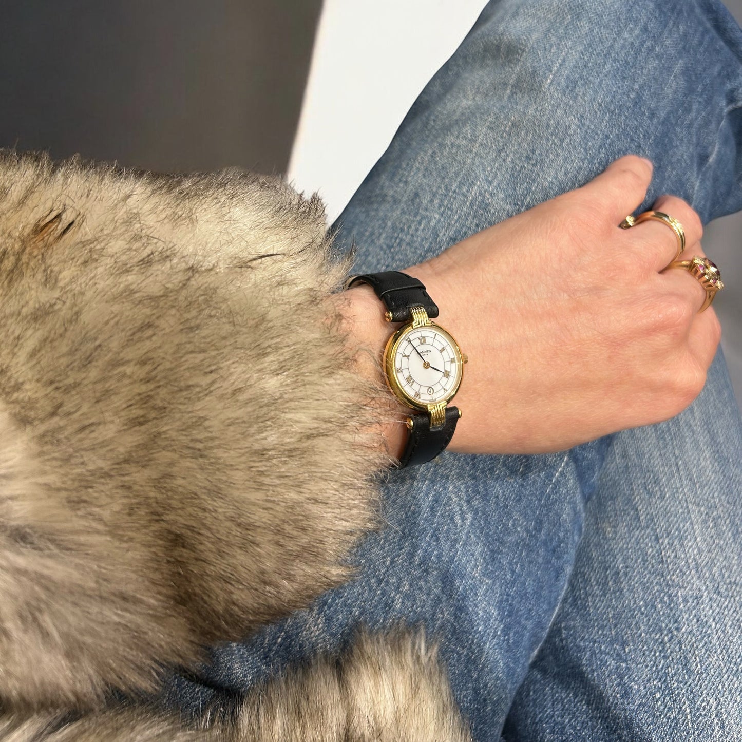 Vintage Lanvin Paris Gold-Plated Quartz Watch