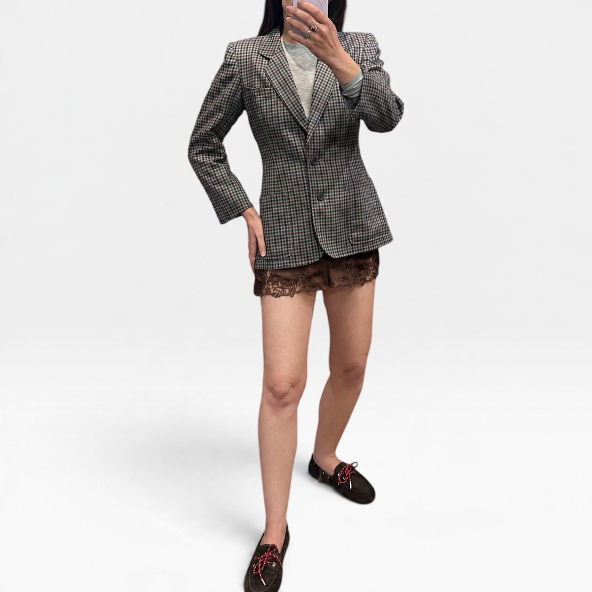Vintage Yves Saint Laurent Wool Check Blazer | Late 1980s–Early 1990s