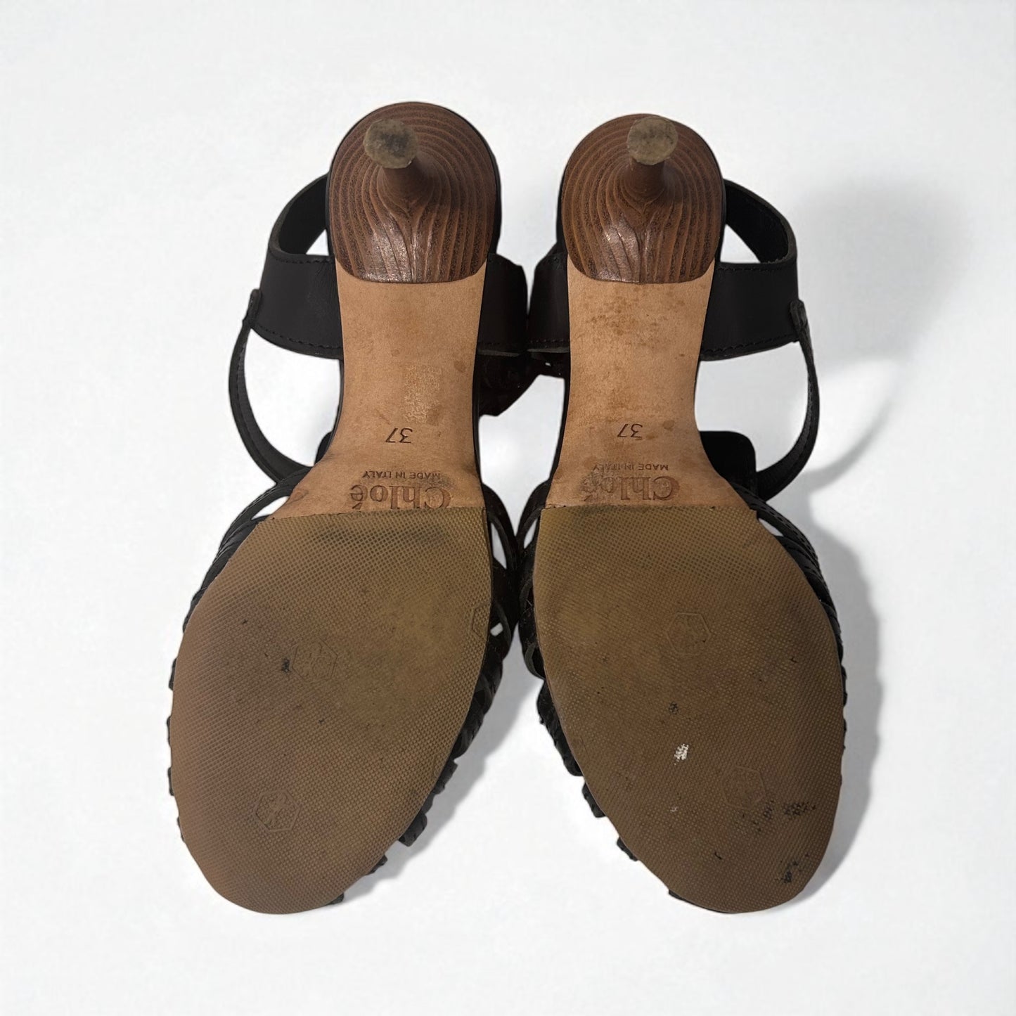 Chloe’ Leather Slingback Sandals