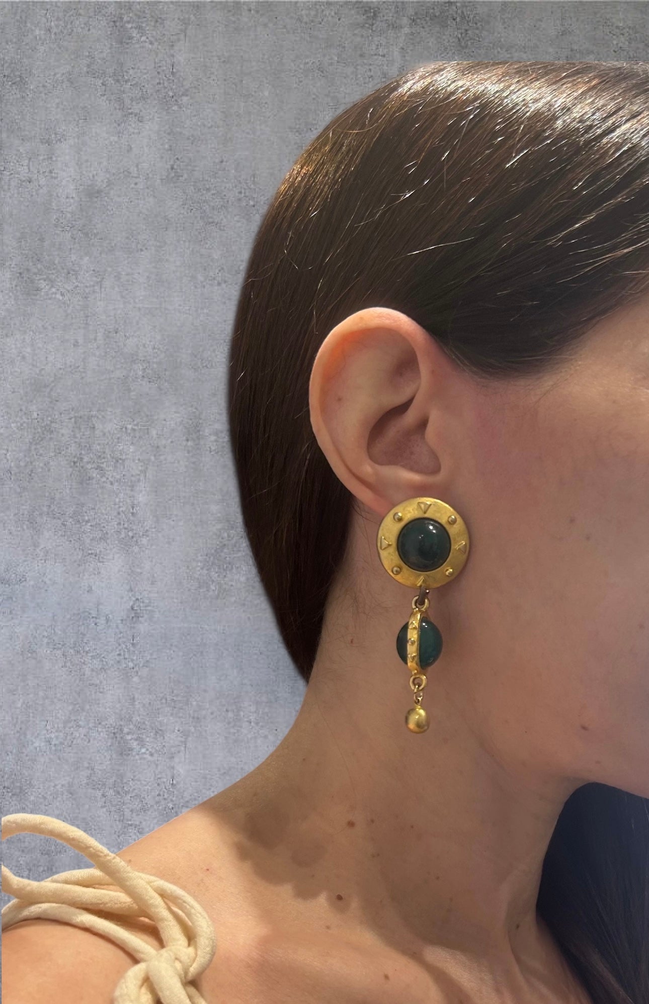 Vintage Leslie Block Dangle Earrings