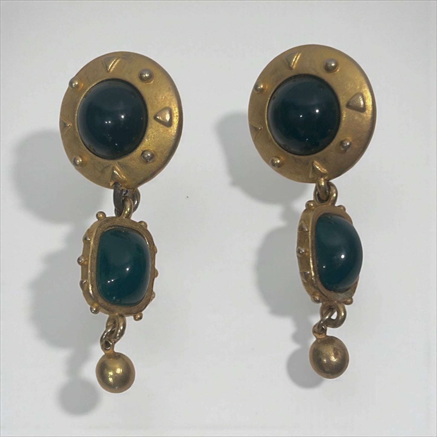 Vintage Leslie Block Dangle Earrings