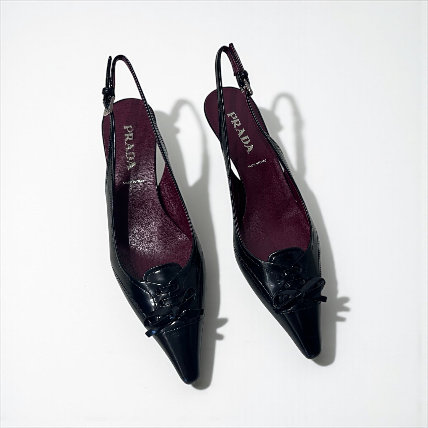 Vintage Prada Kitten Heels Slingback shoes