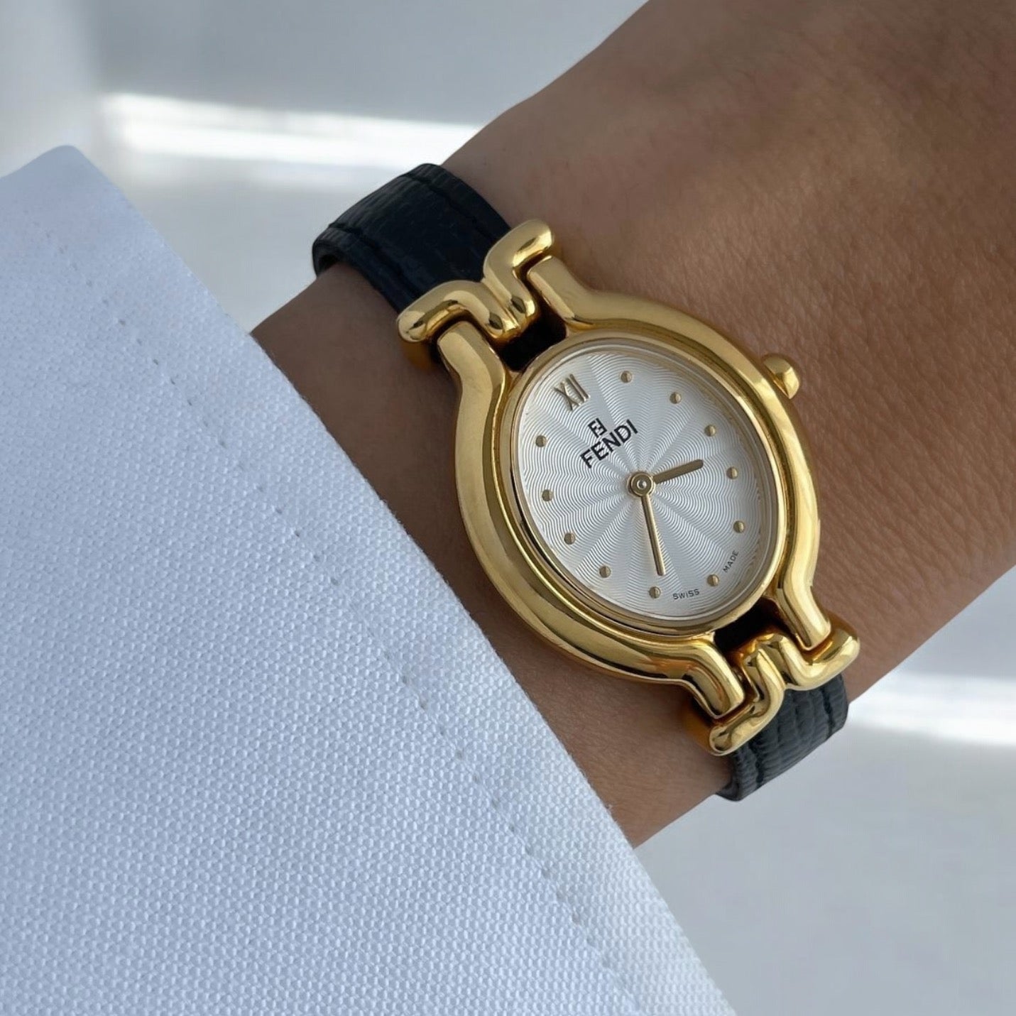 Vintage FENDI Gold plated Interchangeable watch