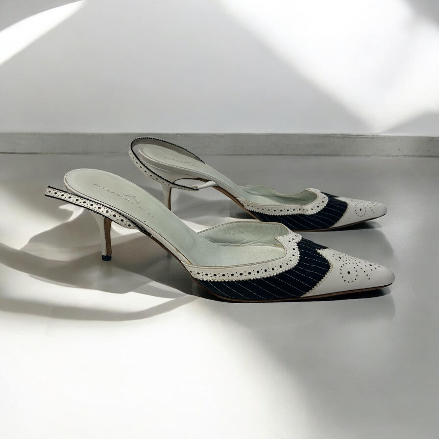 Vintage Alexandra Neel leather mules