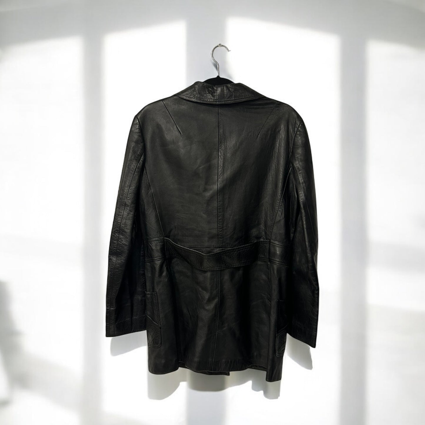 Vintage black leather jacket