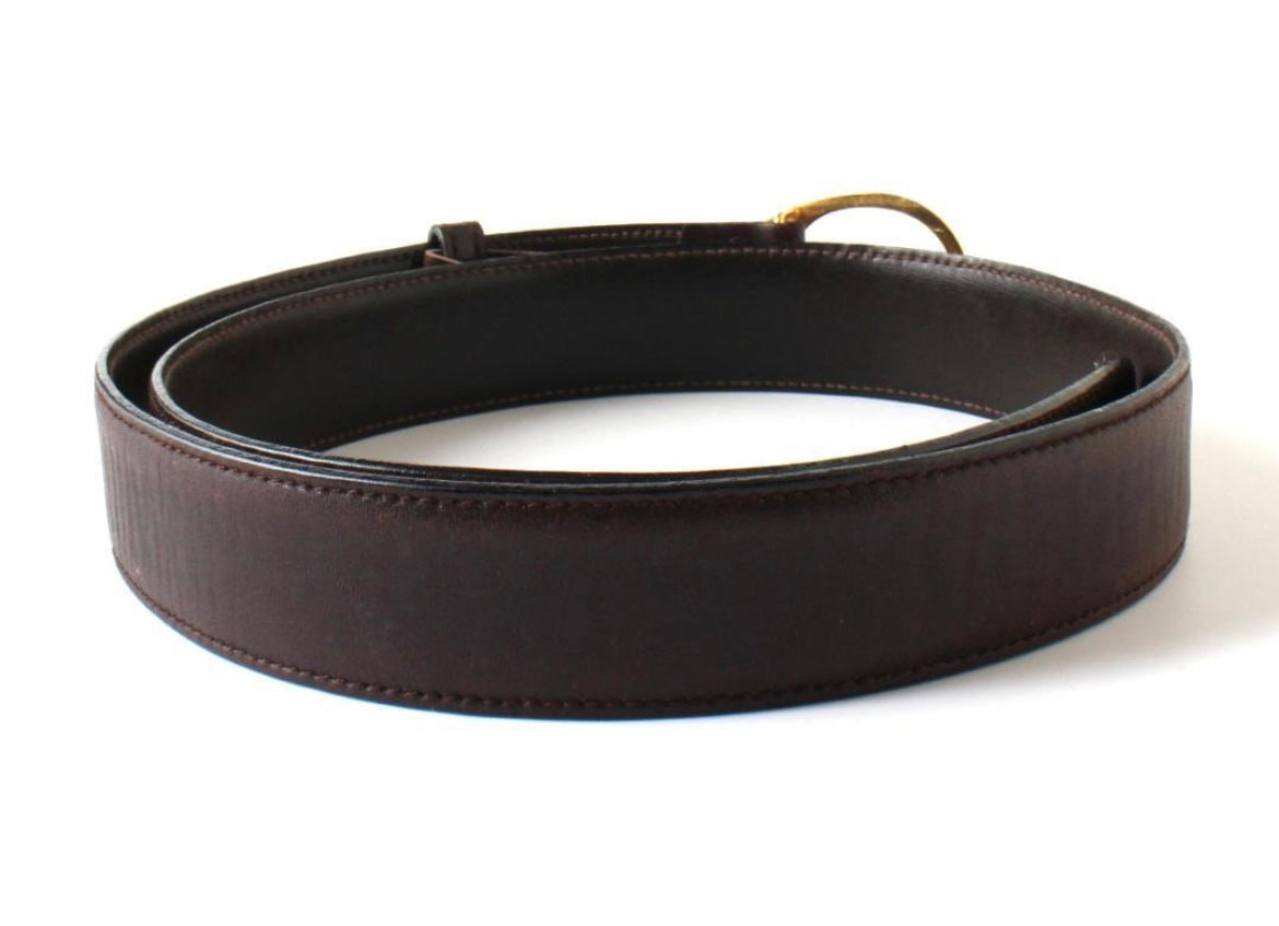Vintage Gucci Dark brown leather belt