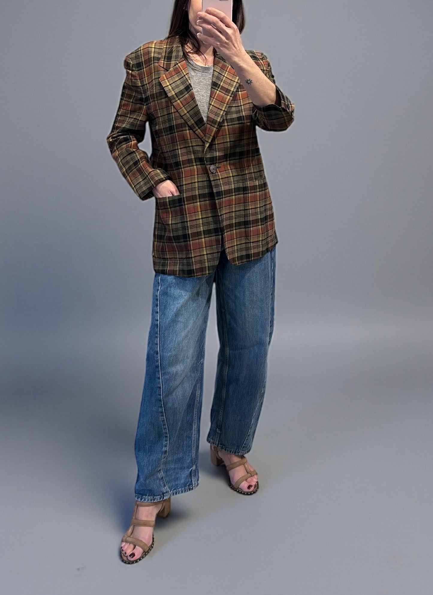 Burberrys Vintage Checked Blazer, Late 1980s–Early 1990s