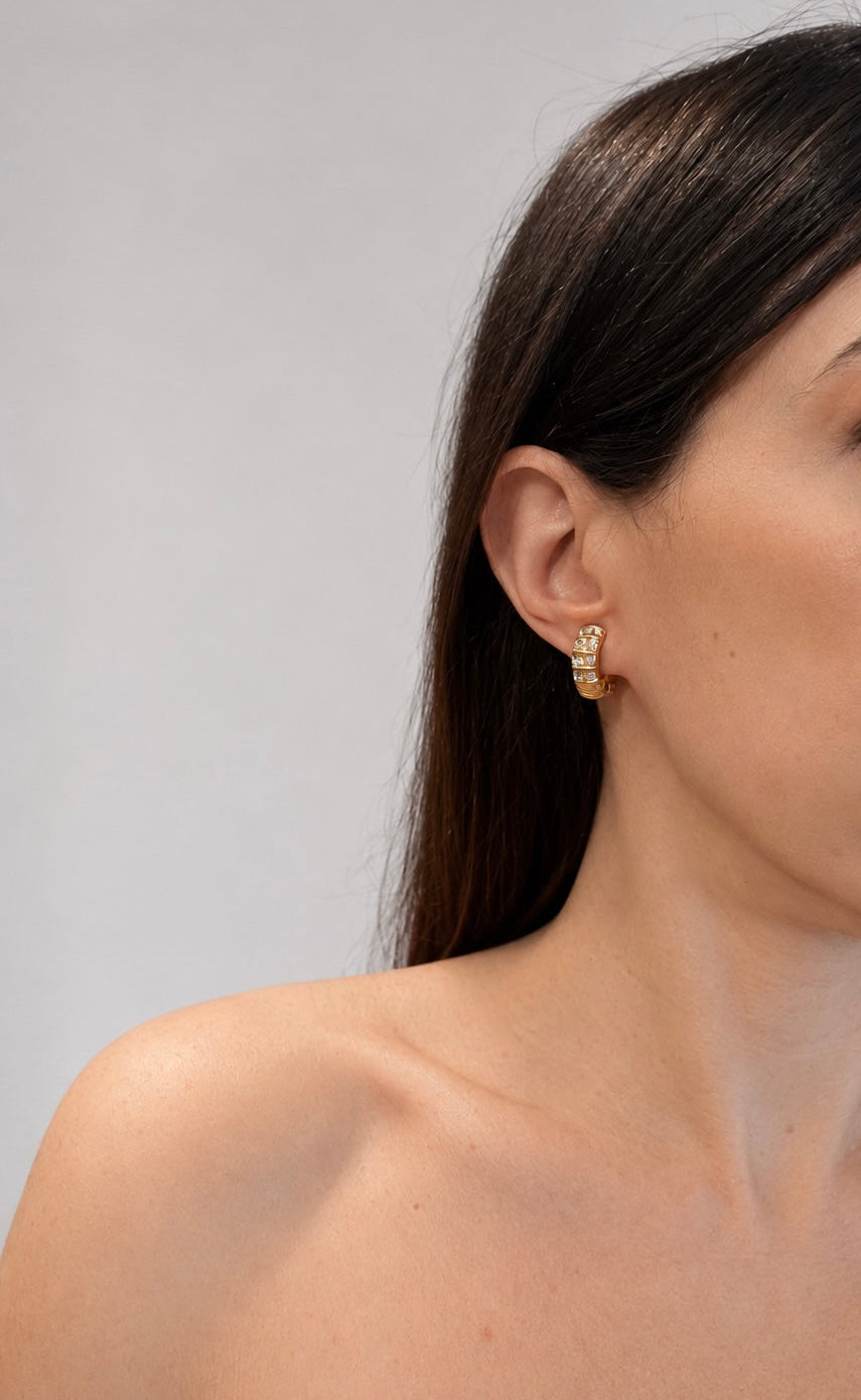 Vintage Crystal Clip-On Earrings | Late 1990s