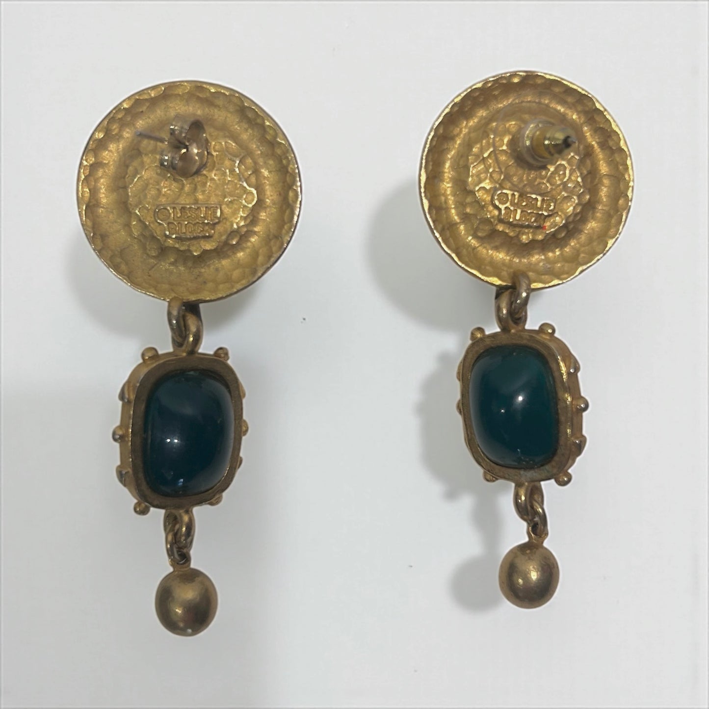 Vintage Leslie Block Dangle Earrings