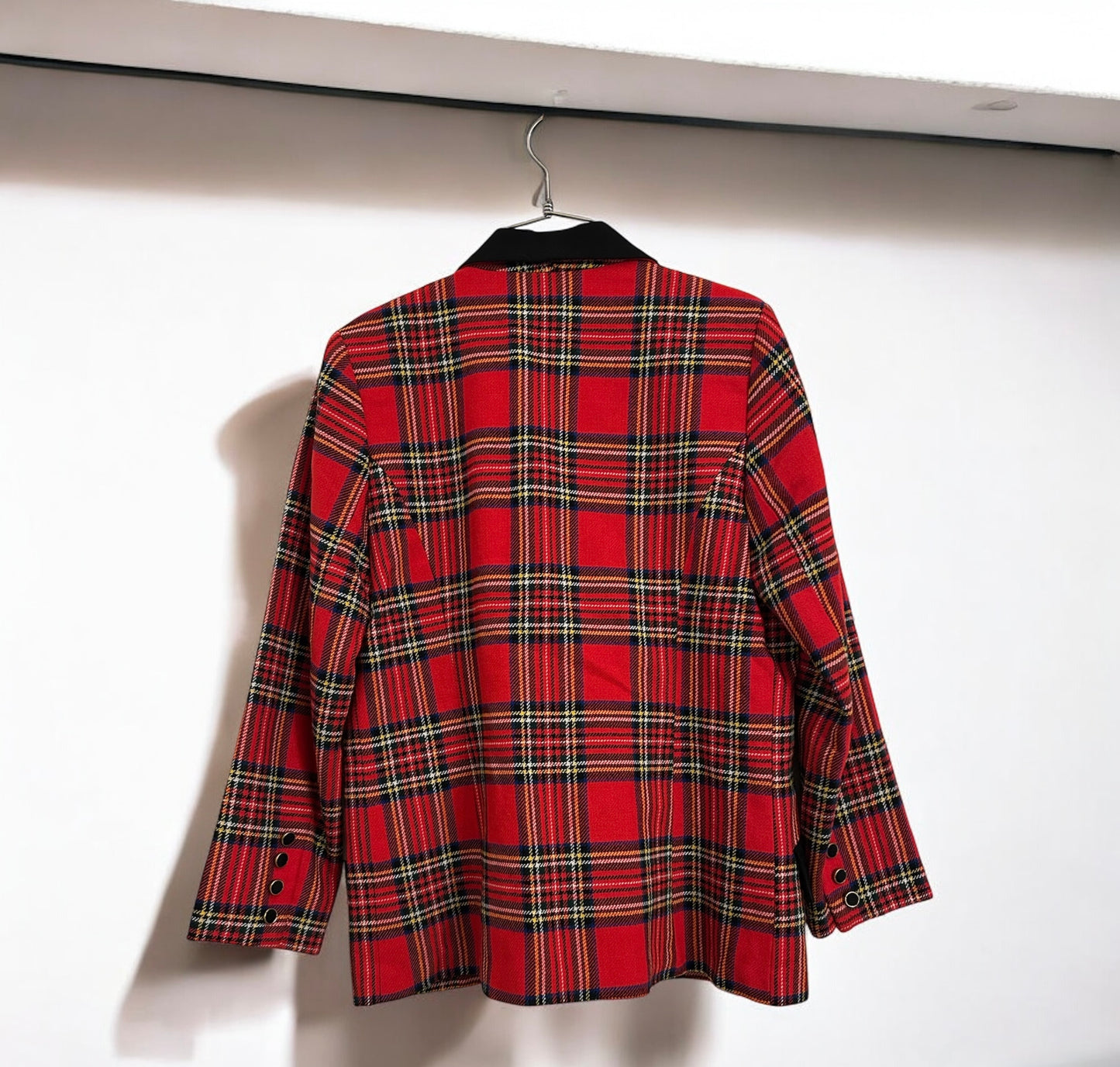 Vintage Double Breasted plaid Blazer