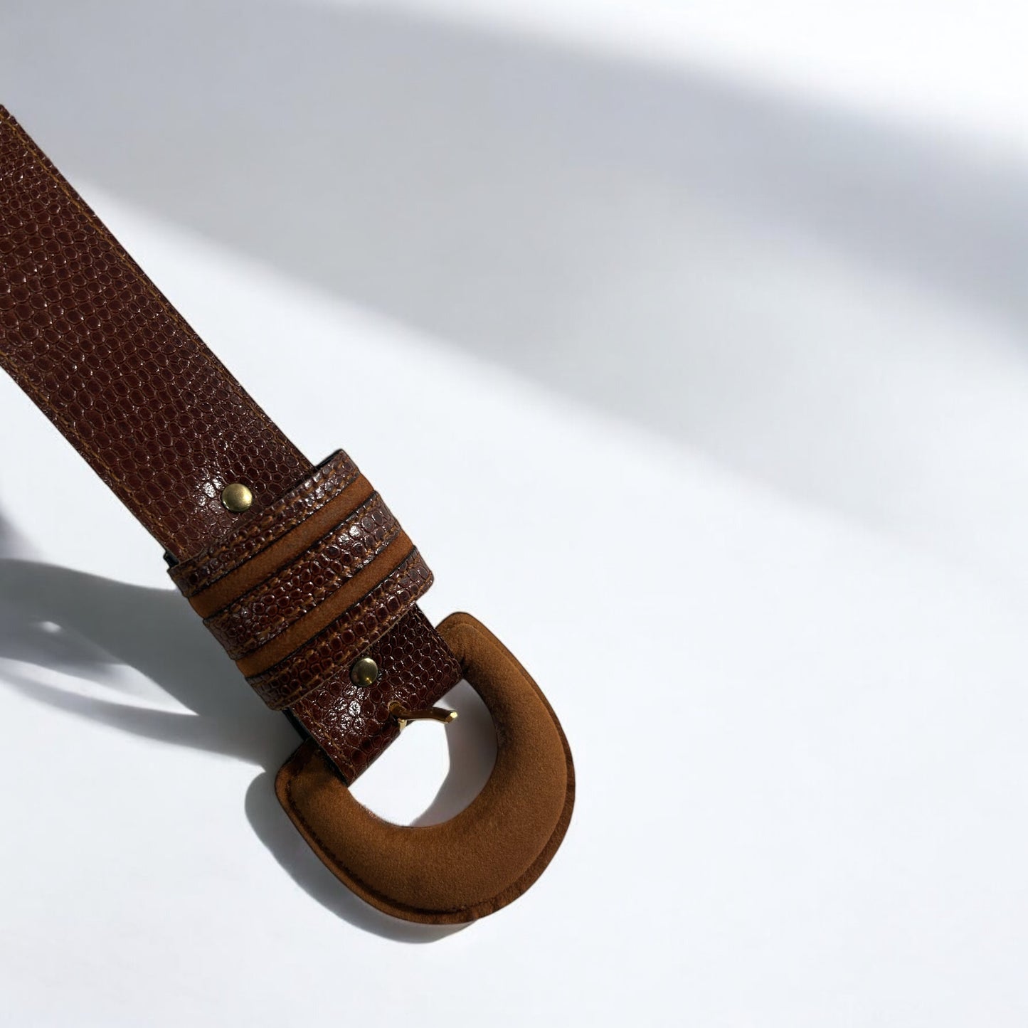 Vintage Two tone leather belt