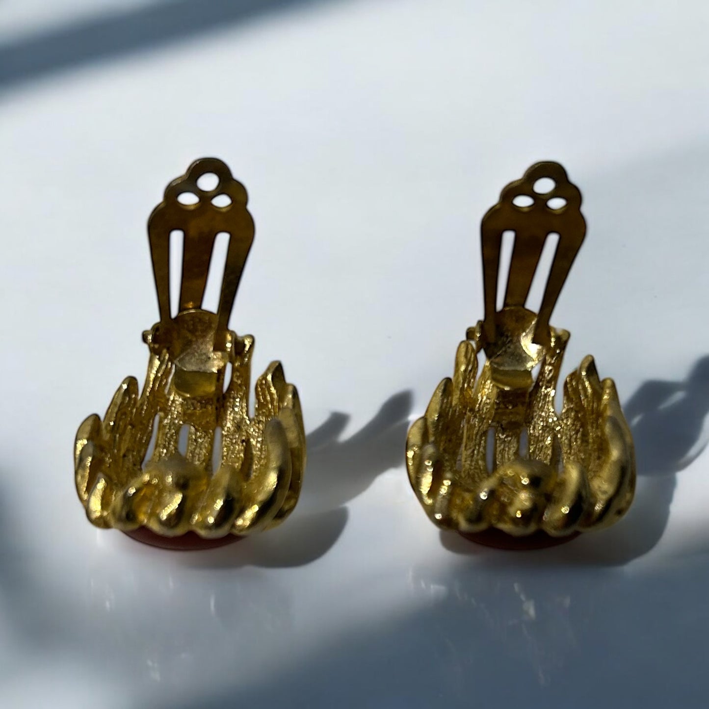Vintage brown stone earrings